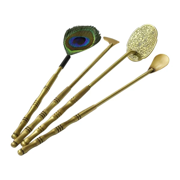 Smooth Maxbell Home Incense Making Kit Feather Sweep Brass for Incense Burner Supplies Traditional