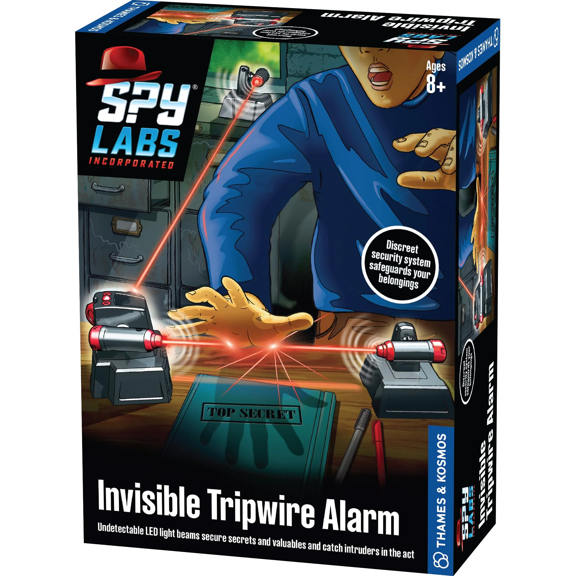 Elegant Thames Kosmos Spy Labs Invisible Tripwire Alarm – Toy Security System with LED Light Beams for Kids Ages 8 Detective Pretend Play Tool Breathable