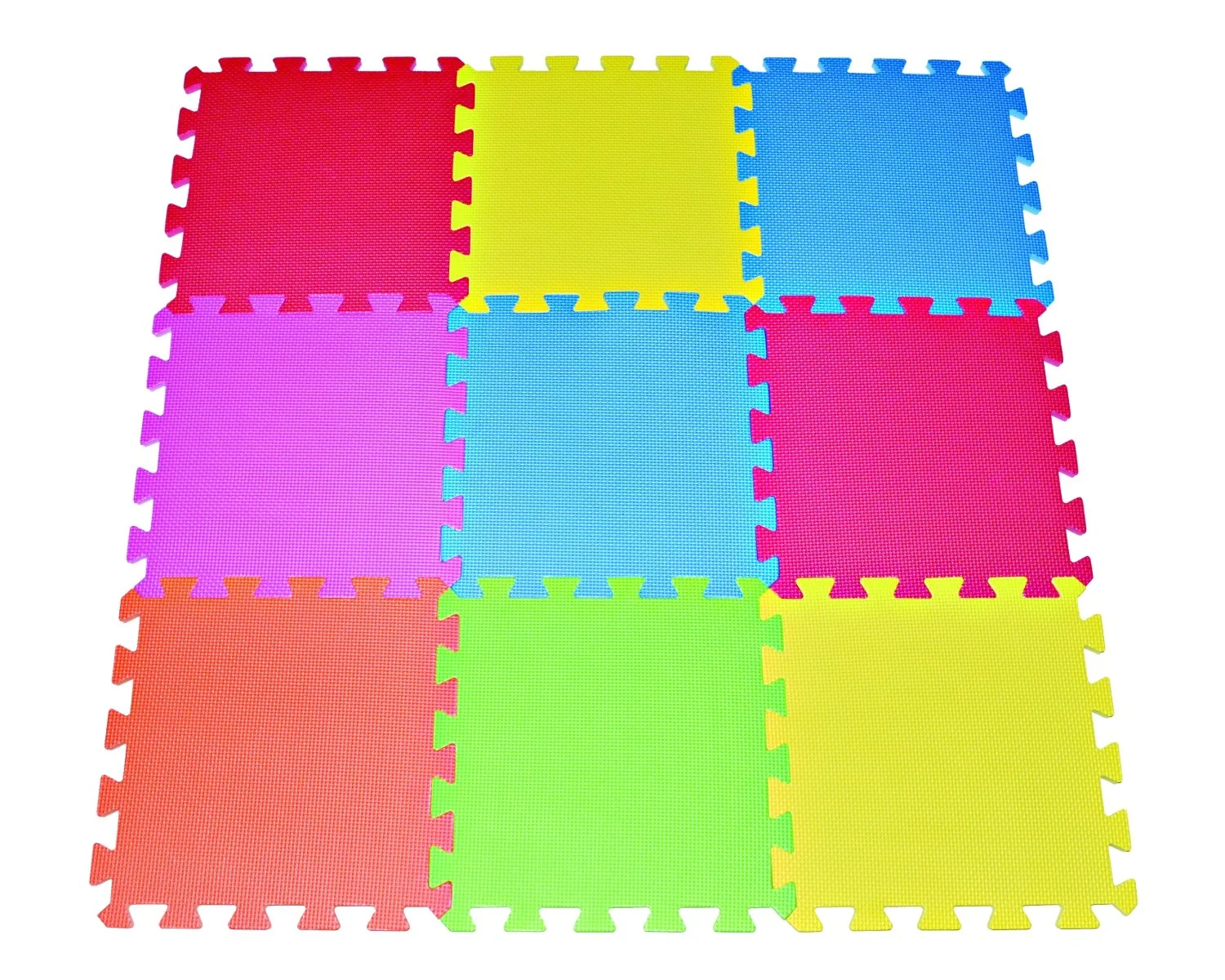 Green POCO DIVO 9-Tile Multi-Color Exercise Mat Solid Foam EVA Playmat Baby Safety 9SQFT Soft Play Floor Square Tiles Kids Interlocking Puzzle Mats Secure