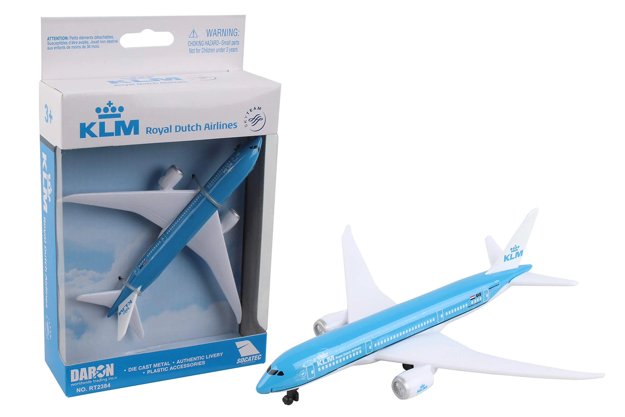 Selected Daron Toy Airplane - KLM 787 - Die-Cast Metal Model Airplane Toy with Plastic Parts for Kids Ages 3 Optimized