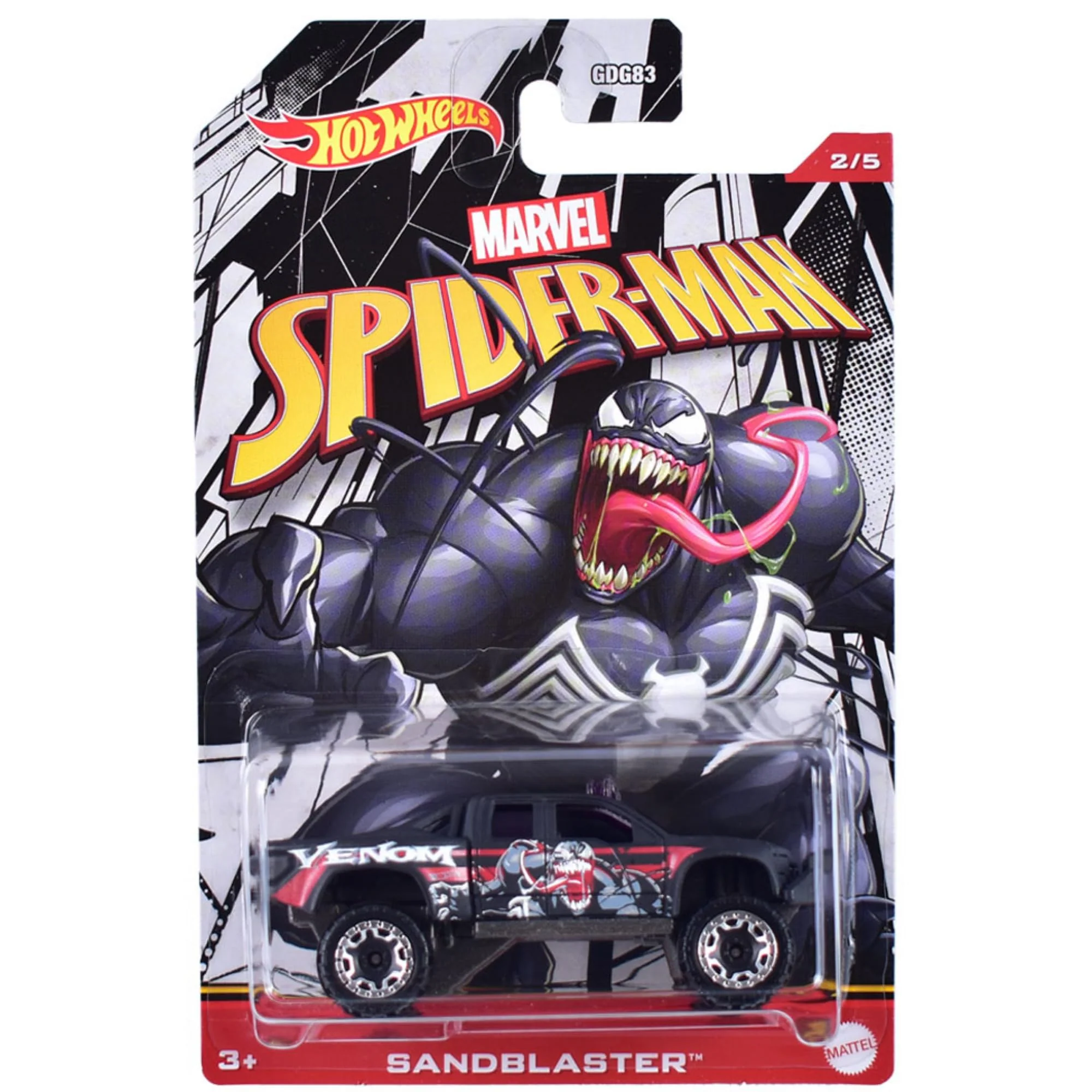 Elite Hot Wheels Marvel Spider-Man 2 5 Venom Sandblaster Stylish