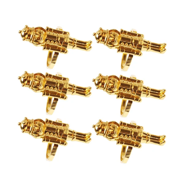 Sustainable Maxbell Set of 6 Napkin Rings Nutcracker Unique for Hotel Baby Shower Restaurant Golden Original
