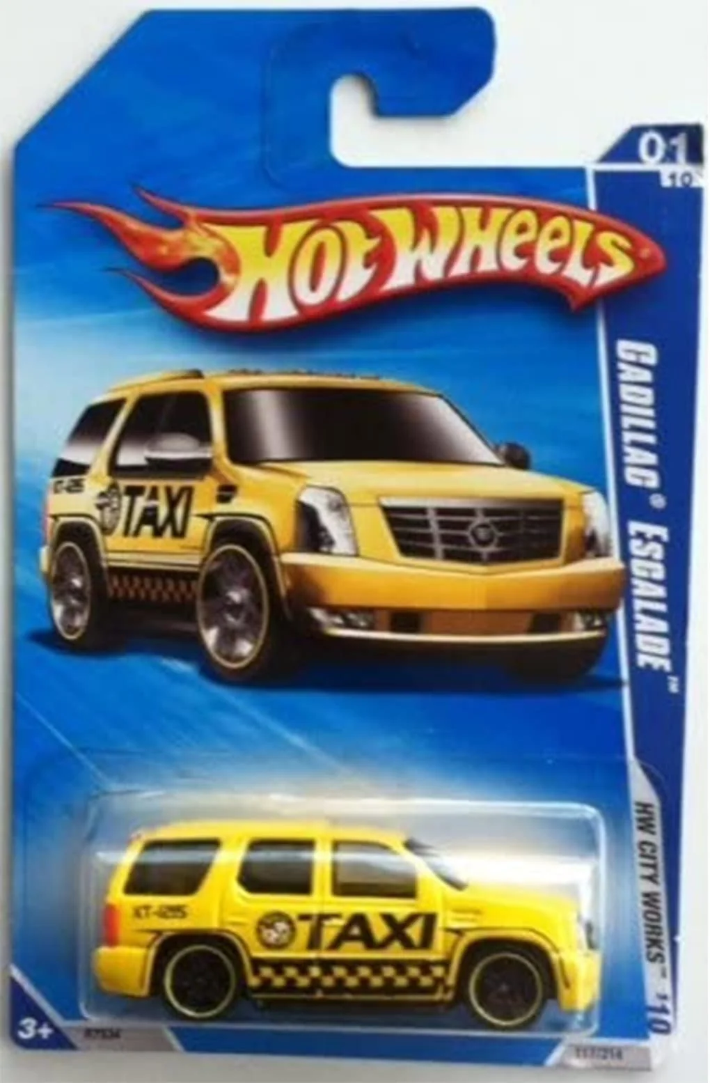 Practical 2010 HOT WHEELS HW CITY WORKS 109 240 YELLOW TAXI CADILLAC ESCALADE 01 OF 10 Solid