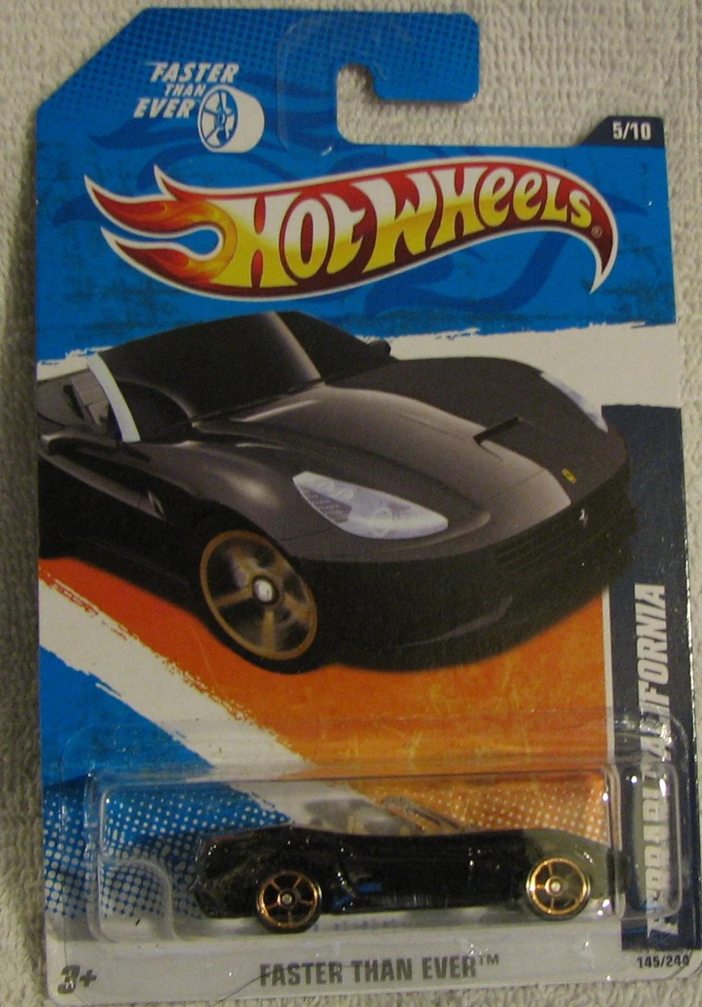 Smooth Hot Wheels 2011-145 Ferrari California BLACK Faster Than Ever 1 64 Scale Flexible