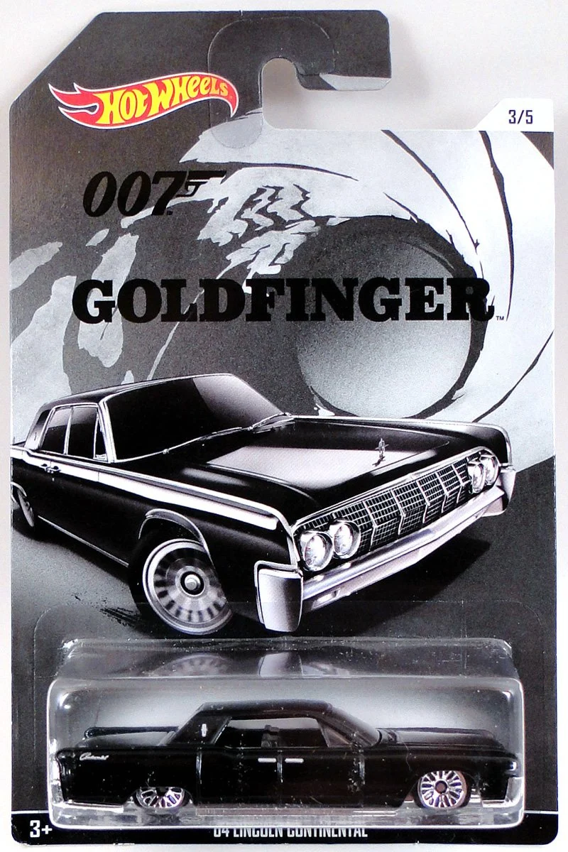 Durable Hot Wheels 2015 James Bond 007 Goldfinger '64 Lincoln Continental Black 3 5 Quality
