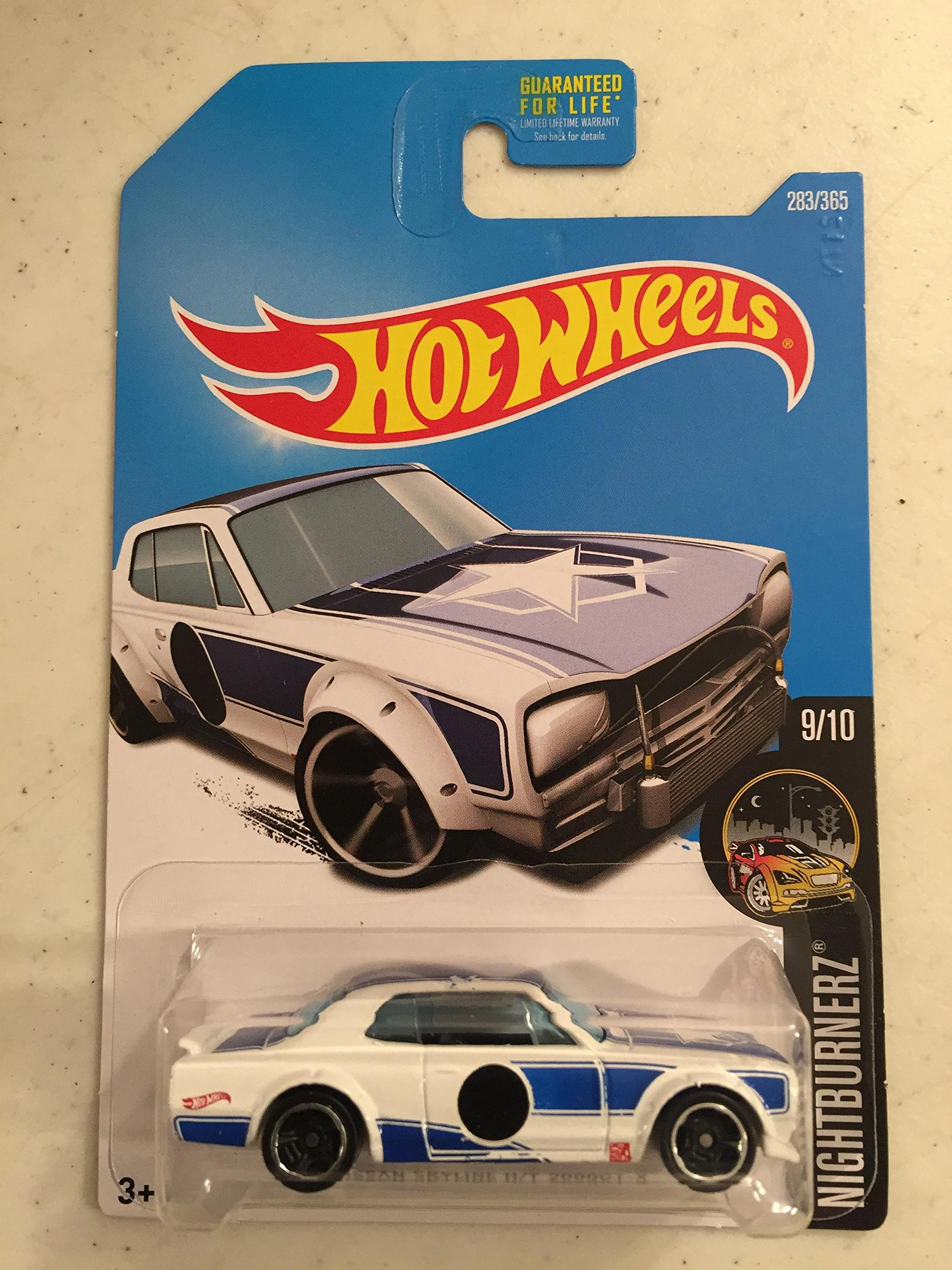 Next-Generation Hot Wheels 2017 Nightburnerz Nissan Skyline H T 2000GT-X 283 365 White Elegant