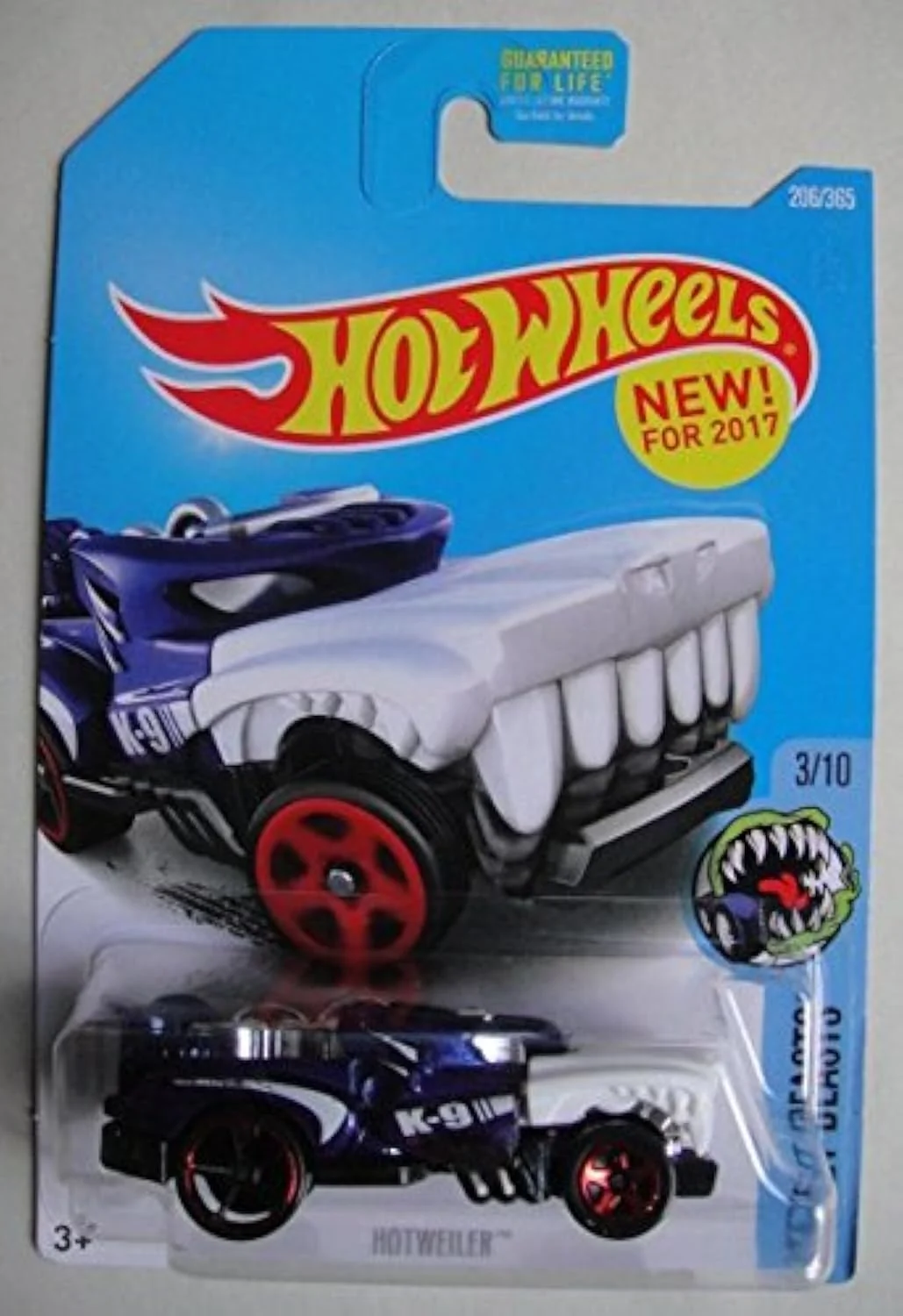 Artisan Hot Wheels 2017 Street Beasts Hotweiler 206 365 Blue Next-Generation
