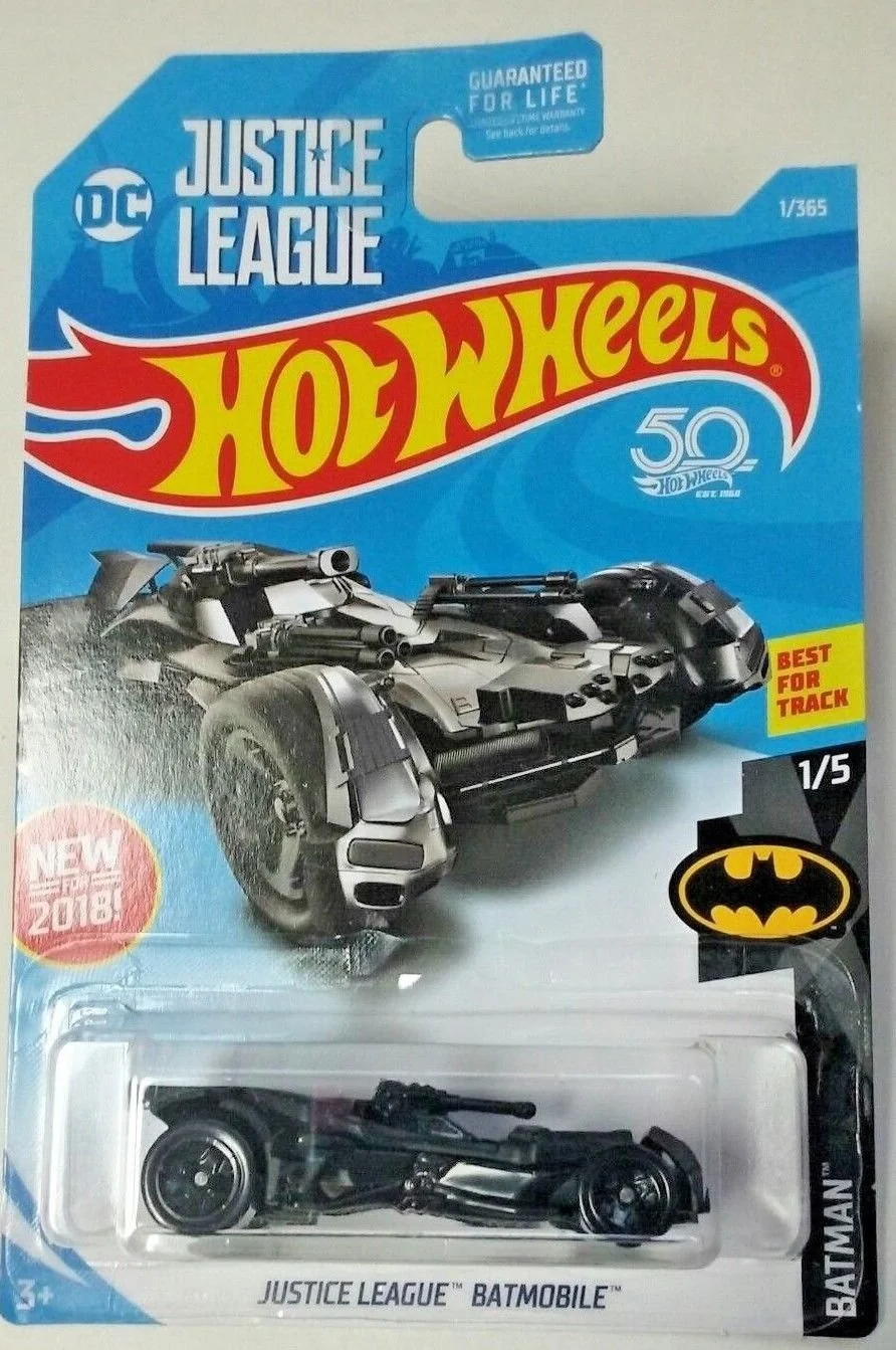 Carefully Designed Hot Wheels 2018 50th Anniversary Batman Series DC Justice League Batmobile 1 365 Black High-Grade