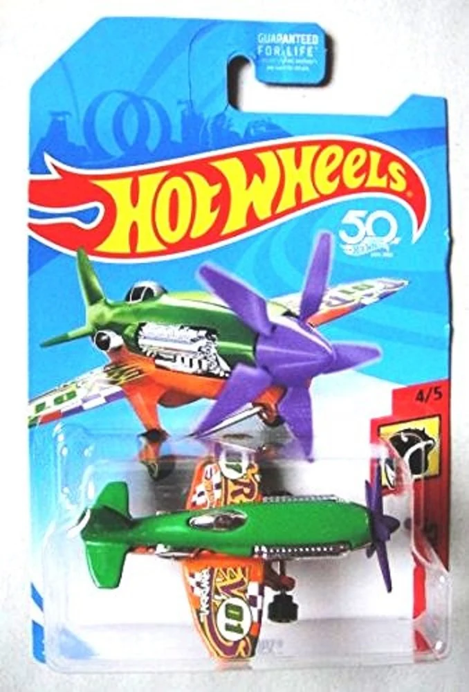 Sophisticated Hot Wheels 2018 HW Daredevils Mad Propz Airplane Green and Orange Elite