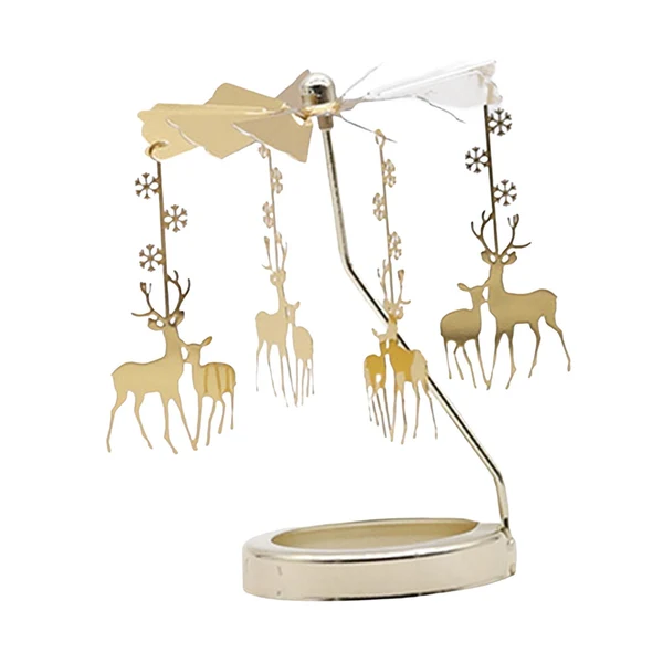 Environmentally Friendly Maxbell Spinning Tea Light Candle Holder Candle Lover Ornament Rotating Candlestick Elk Professional