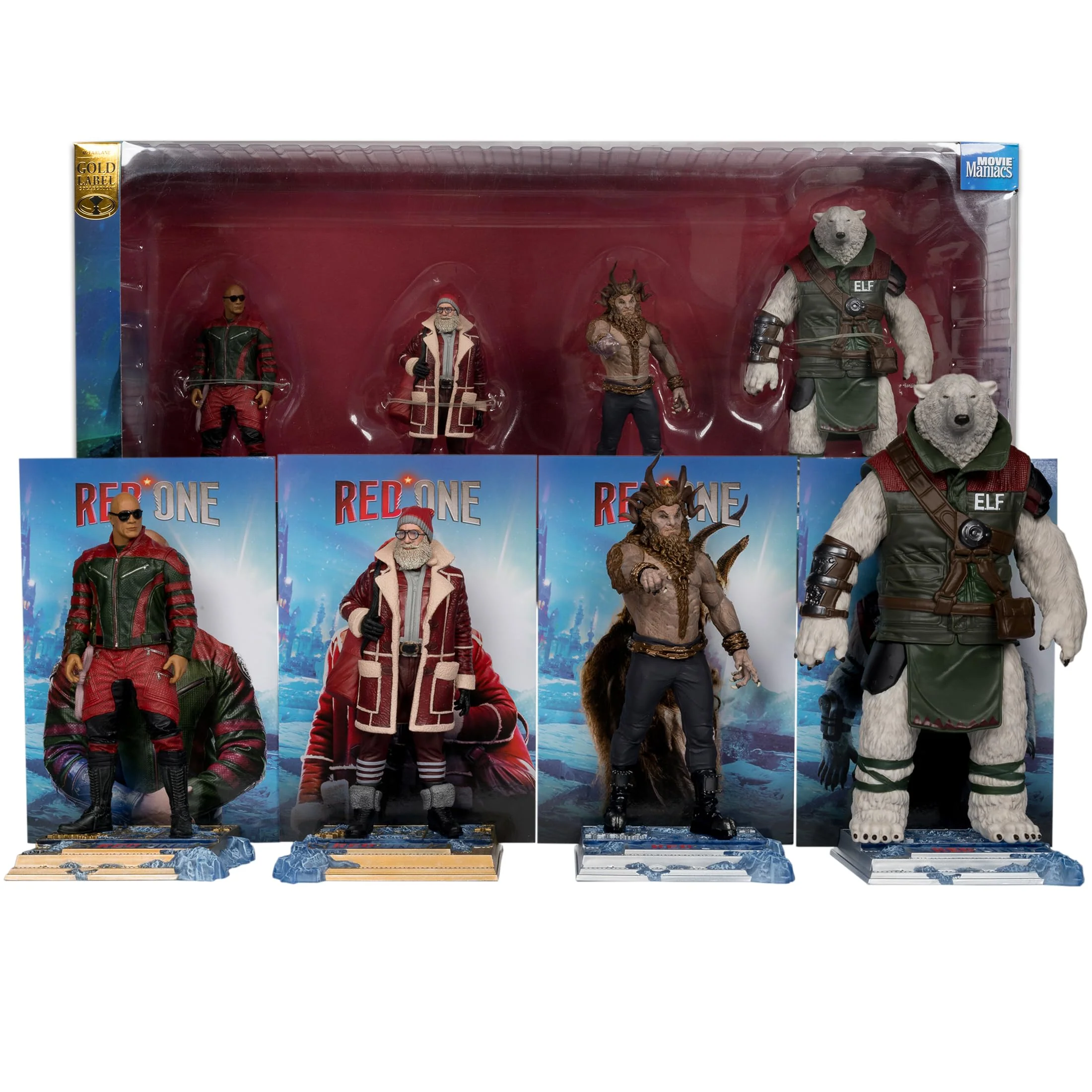 Breathable McFarlane Toy - Red One Callum Drift Nick Garcia Krampus 6in Posed Figure 4pk Gold Label Amazon Exclusive Smooth