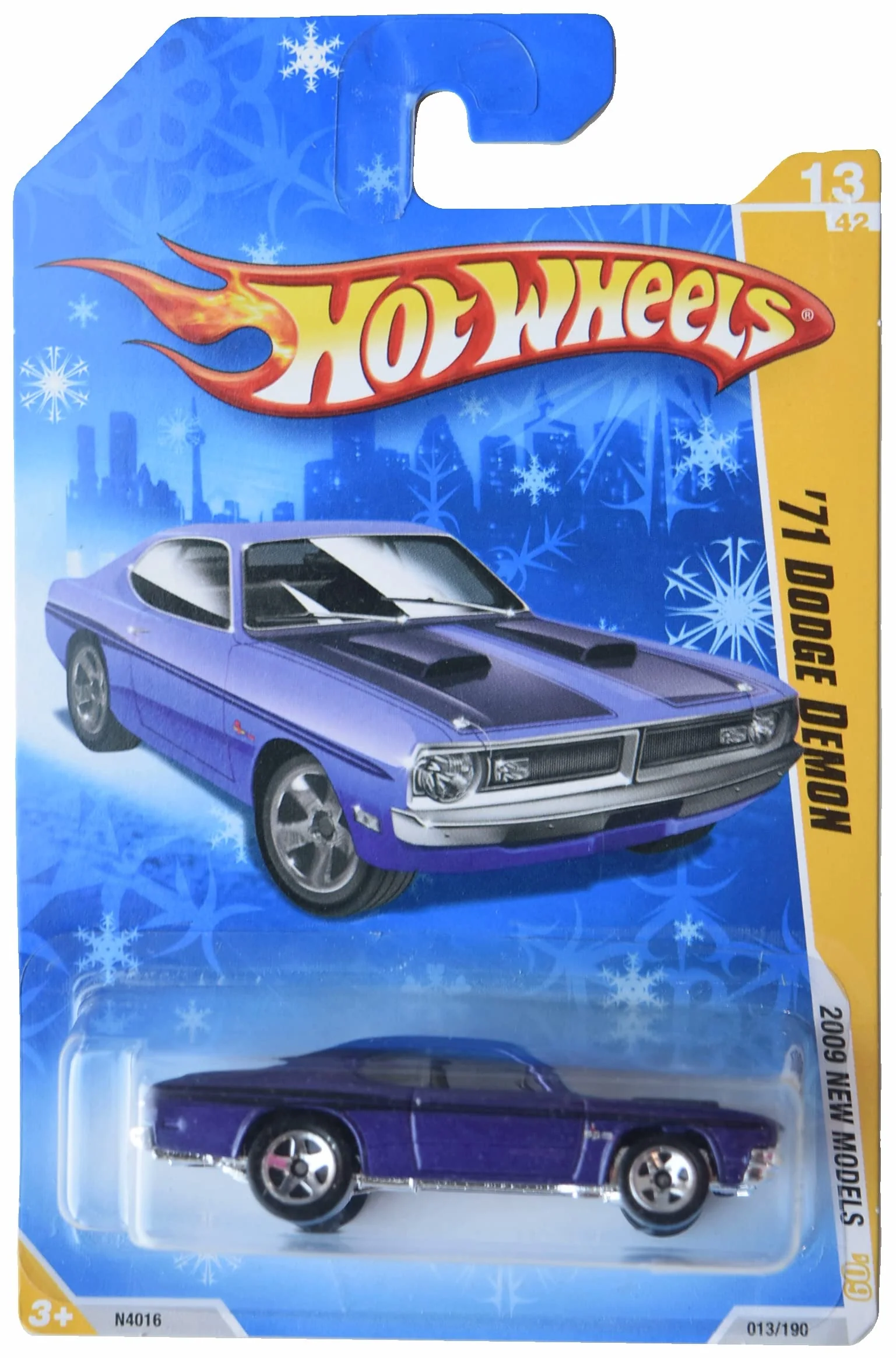 Trusted Hot Wheels '71 Dodge Demon 2009 New Models 13 42 snowflake card Practical