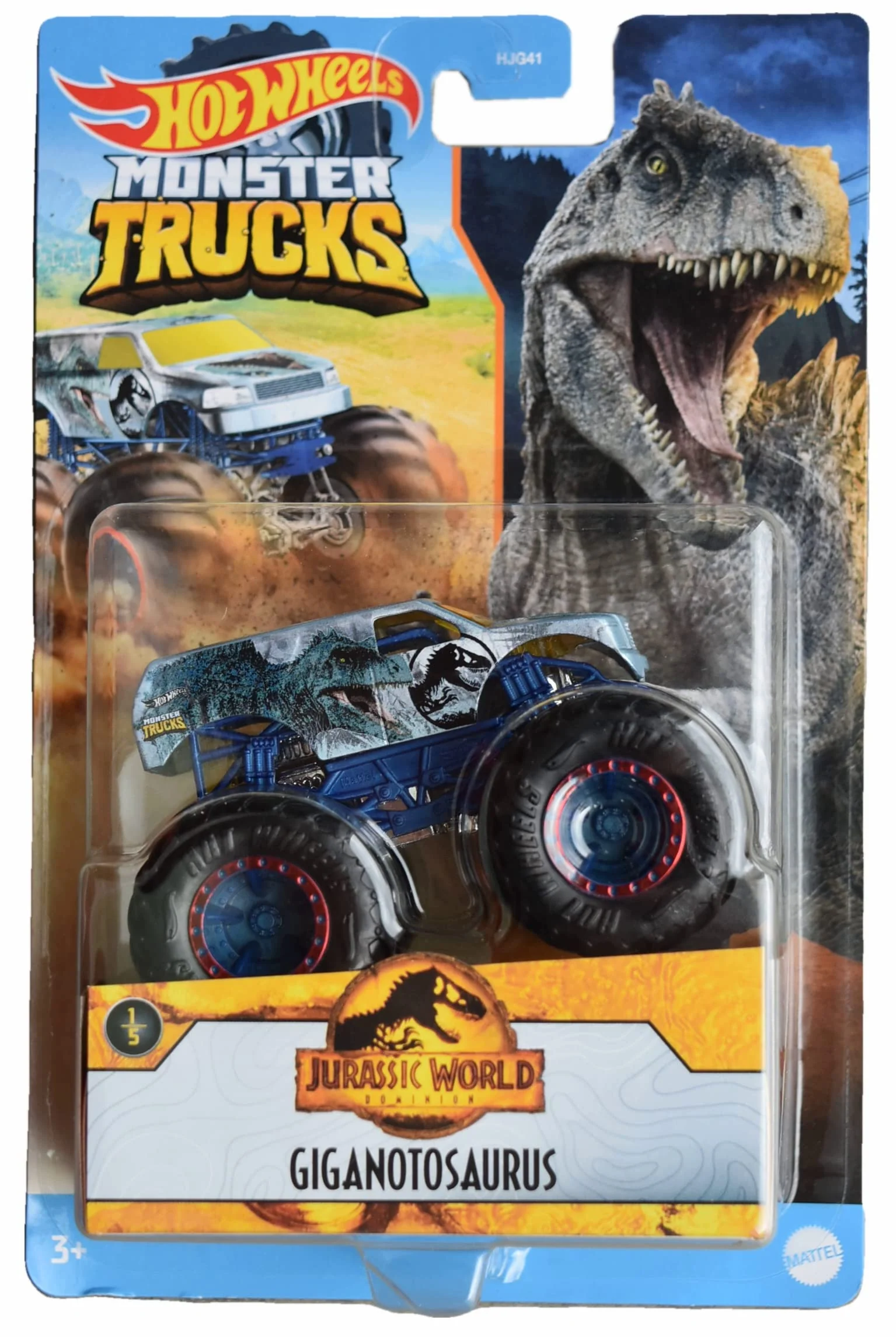 Elite Hot Wheels Monster Trucks Giganotosaurus Jurassic World Dominion Green