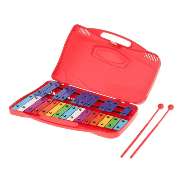 Powerful Maxbell Professional 25 Note Xylophone for Preschool Children Percussion Instruments Red High-Grade
