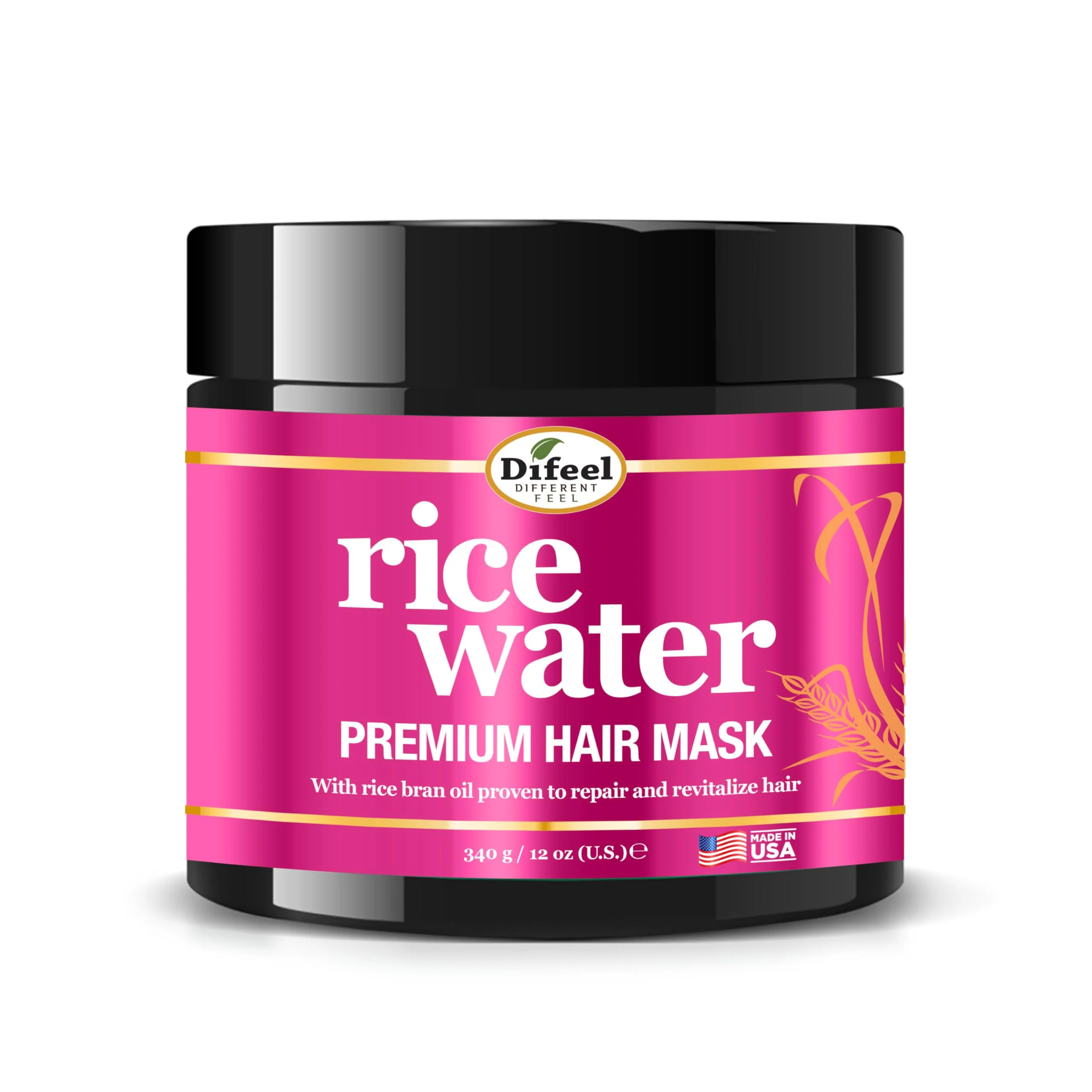 Flexible Difeel Premium Rice Water Hair Mask 12 oz. - Deep Repair Mask for Dry Damaged Hair Trusted