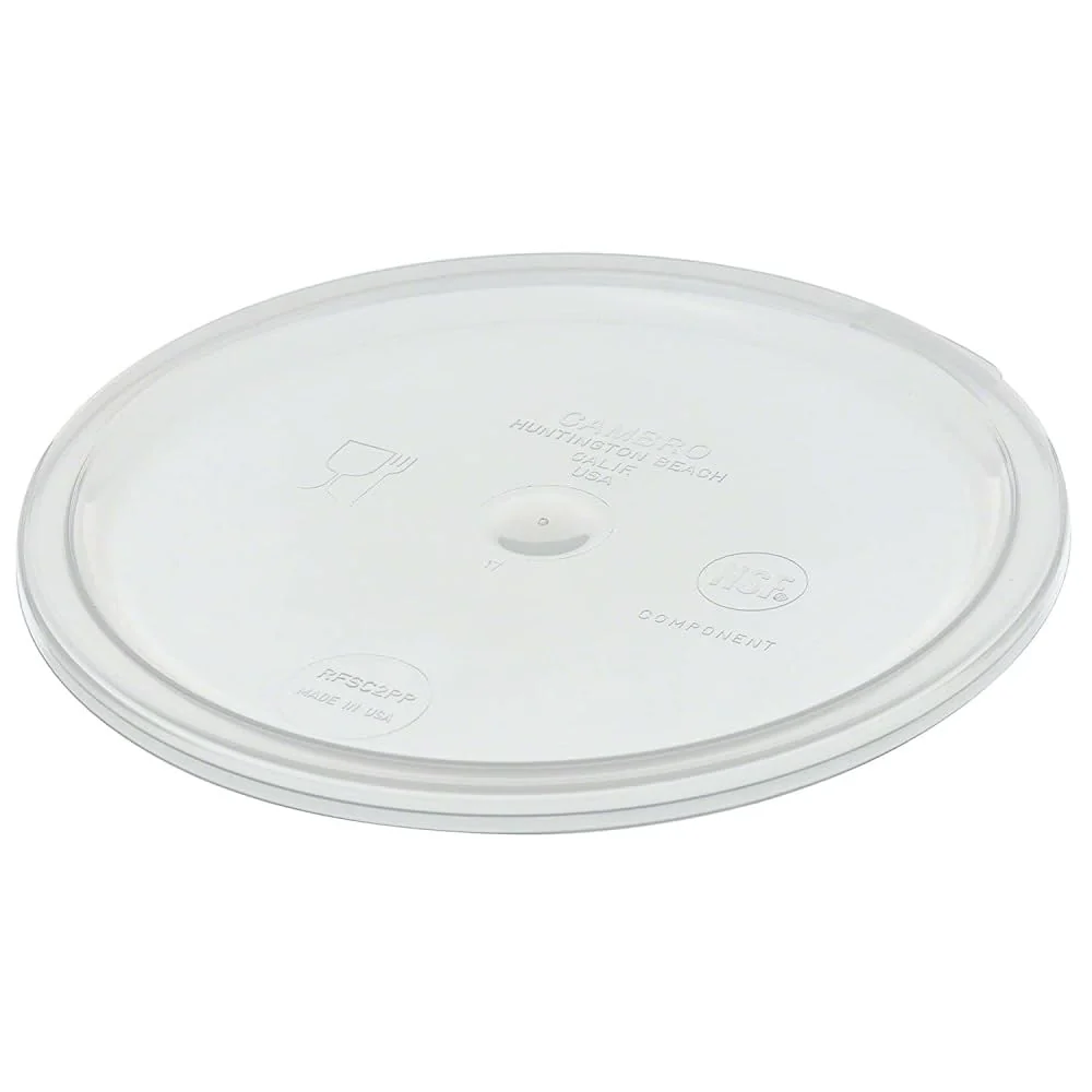 Elegant Cambro RFSC2PP190 Cover for 2 4 qt Round Plastic Containers Organic