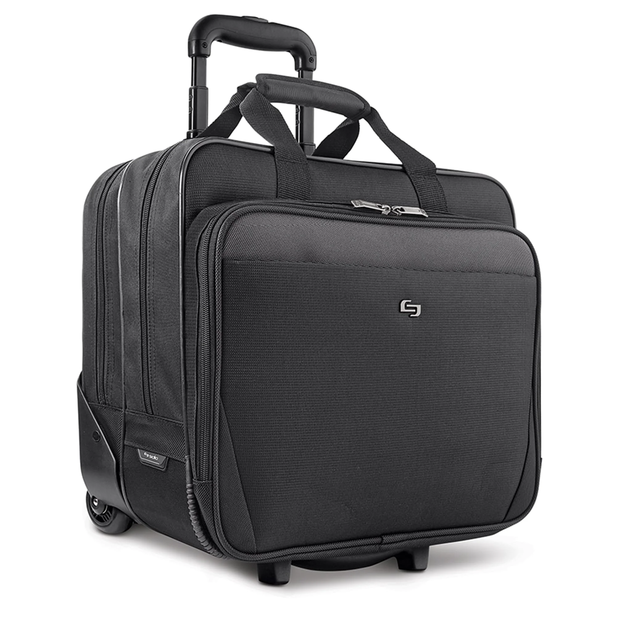 Elegant Solo New York Rolling Catalog Case with Wheels - Roller Laptop Bag Wheeled Briefcase for Women Men Carry On Size for Travel Fits 17.3 Computer Durable