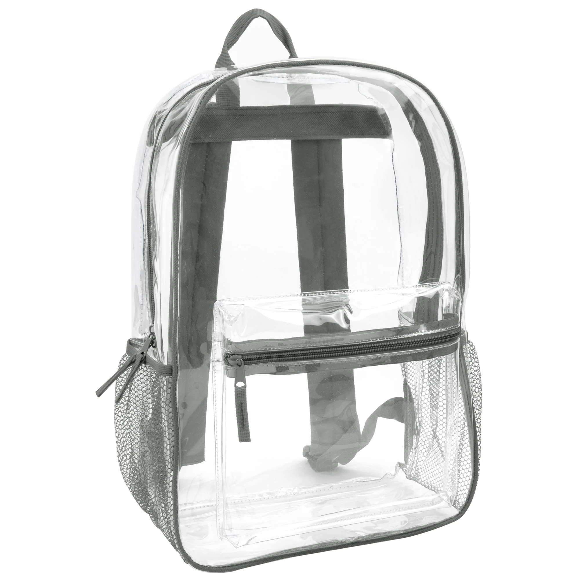 Prestigious Clear Backpack Heavy Duty Transparent Bookbag for Kids Boys Girls School Travel Stadium Grey Recyclable