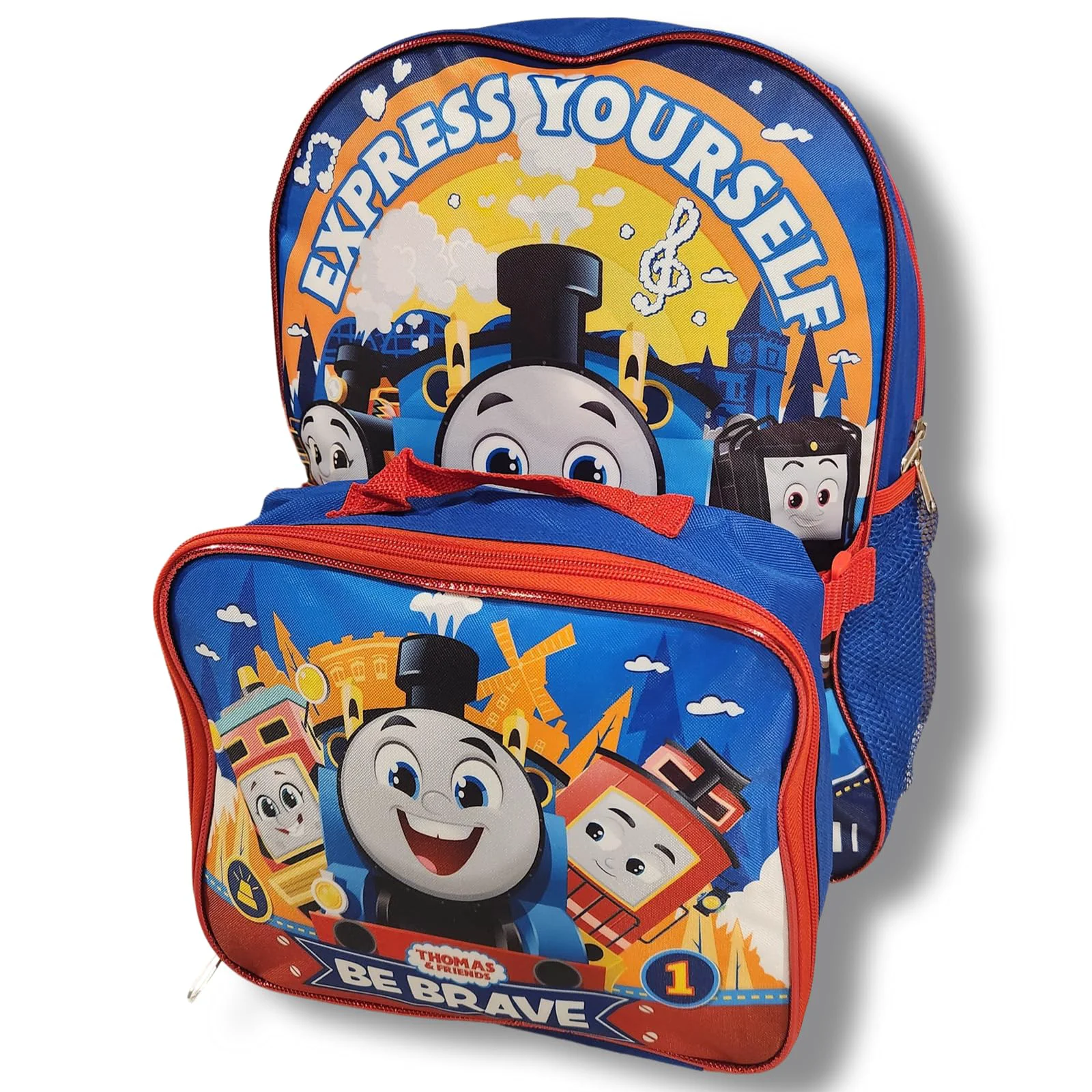 Casual Ruz Thomas Train and Friends 16 Inch Backpack with Detachable Lunch Box Pure