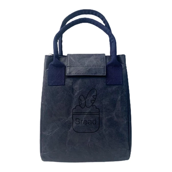 Fast Maxbell Multifunctional Lunch Box Tote Bag Reusable Tearproof Portable for Gifts Navy Blue Breathable