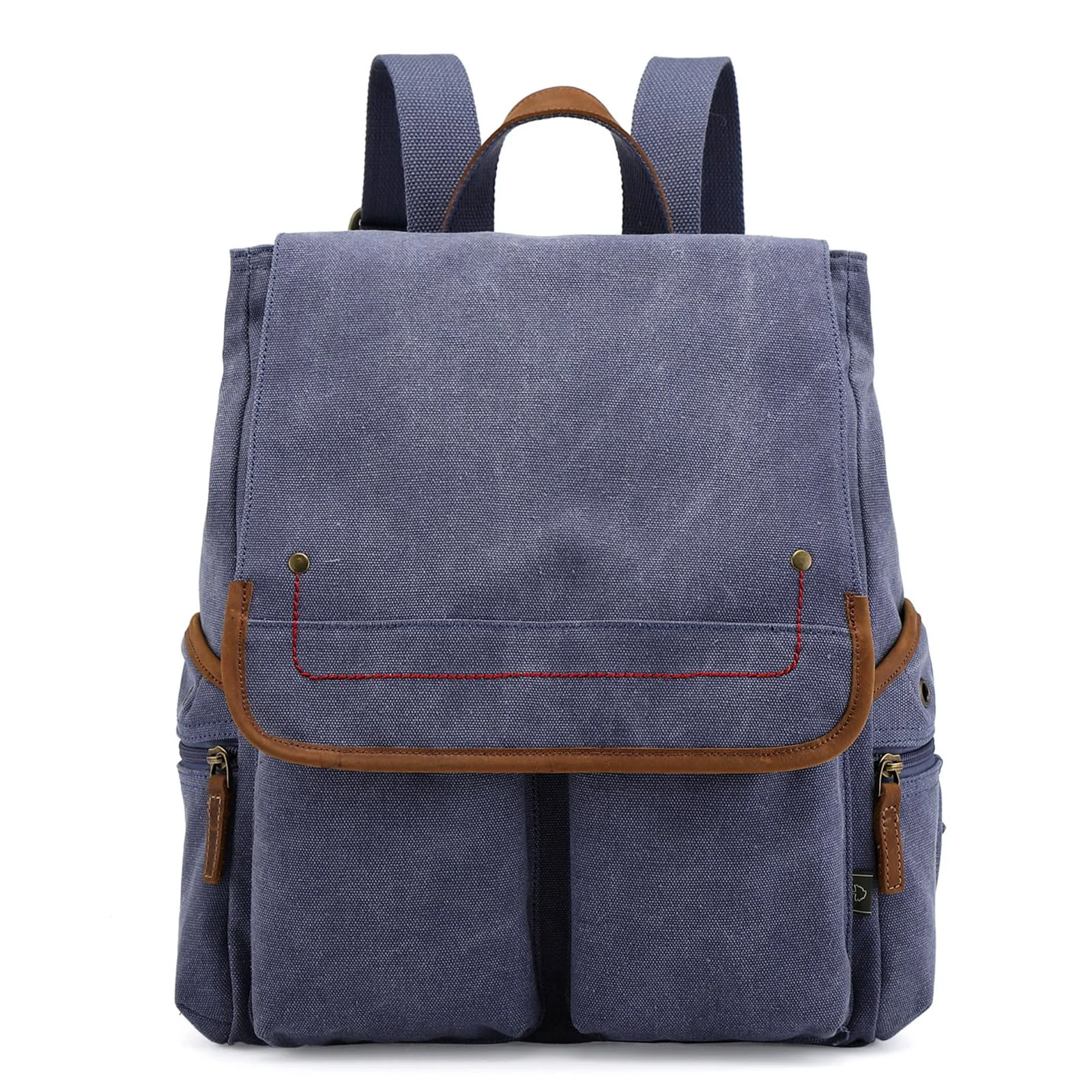 Professional TSD Brand Canvas Backpack Lightweight Travel Daypack Carry On Laptop Backpack Lightweight Hiking Backpack Navy Convenient