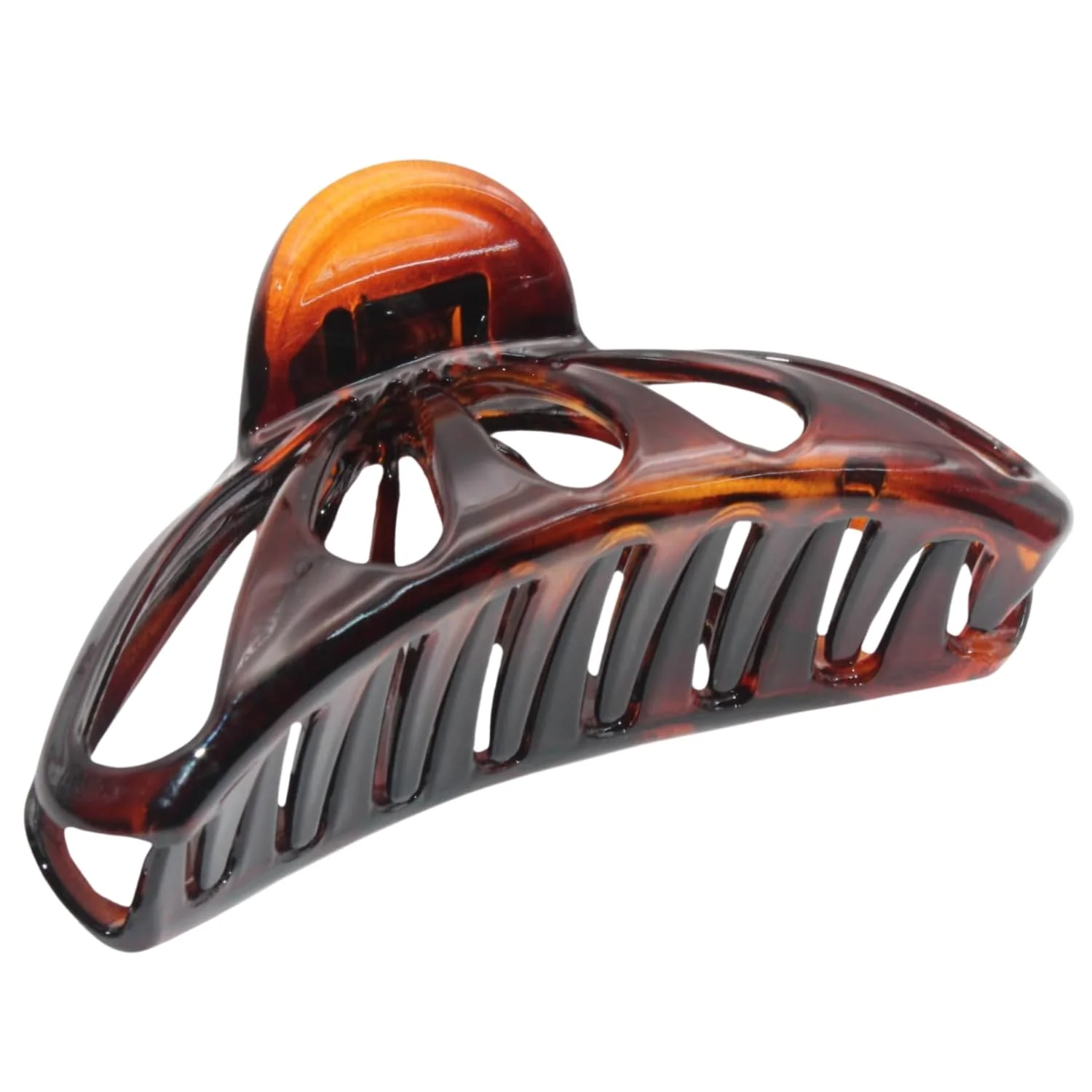 Lightweight Parcelona French Large Raindrop 4 Celluloid No Slip Grip Durable Jaw Hair Claw Clip for Women and Girl Made in France Tortoise Shell First-Class