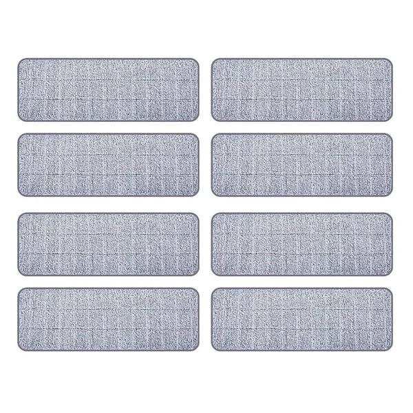 Optimized Maxbell Flat Mop Pad Kitchen Bathroom Floor Duster Cleaning Rag 8pcs Comfortable