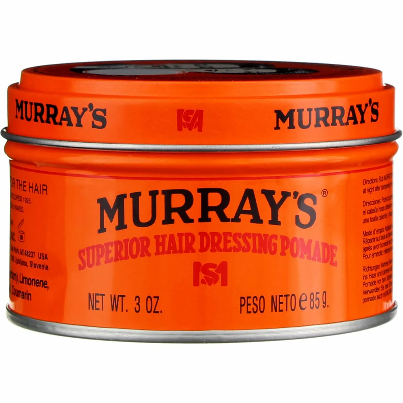 Powerful Murray's Superior Hair Dressing Pomade - 3 Oz 88ml 3 Pack Natural