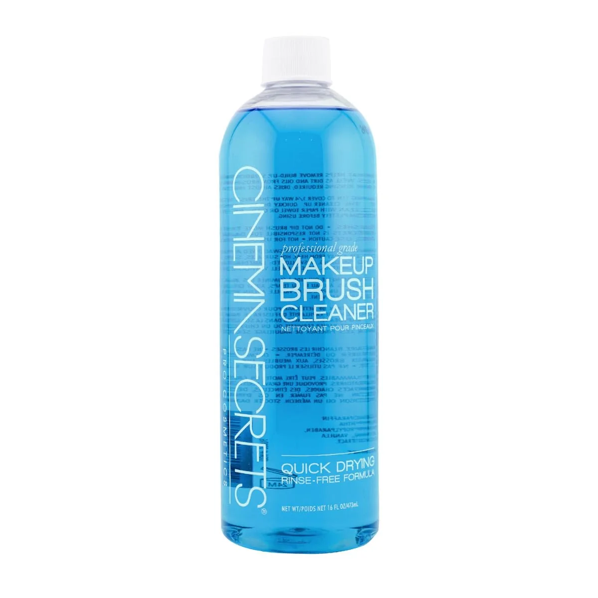 Reusable Cinema Secrets Blue Vanilla Makeup Brush Cleaner Solution - Professional Cleanser for Makeup Brushes - Quick-Drying Rinse- Formula Easy-to-Use