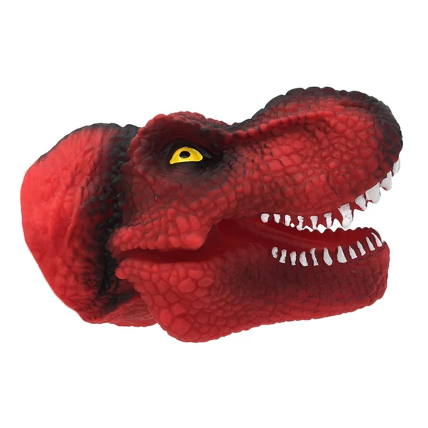 Outstanding Max Dinosaur Hand Puppet Tyrannosaurus Gloves Party Scared Toy for Child Red Classic