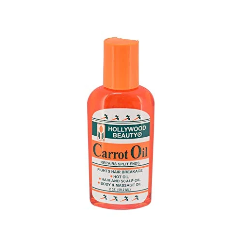 Innovative Hollywood Beauty Carrot Oil Repairs Damage Hair Split Ends 2 oz Pack of 3 Easy-to-Use