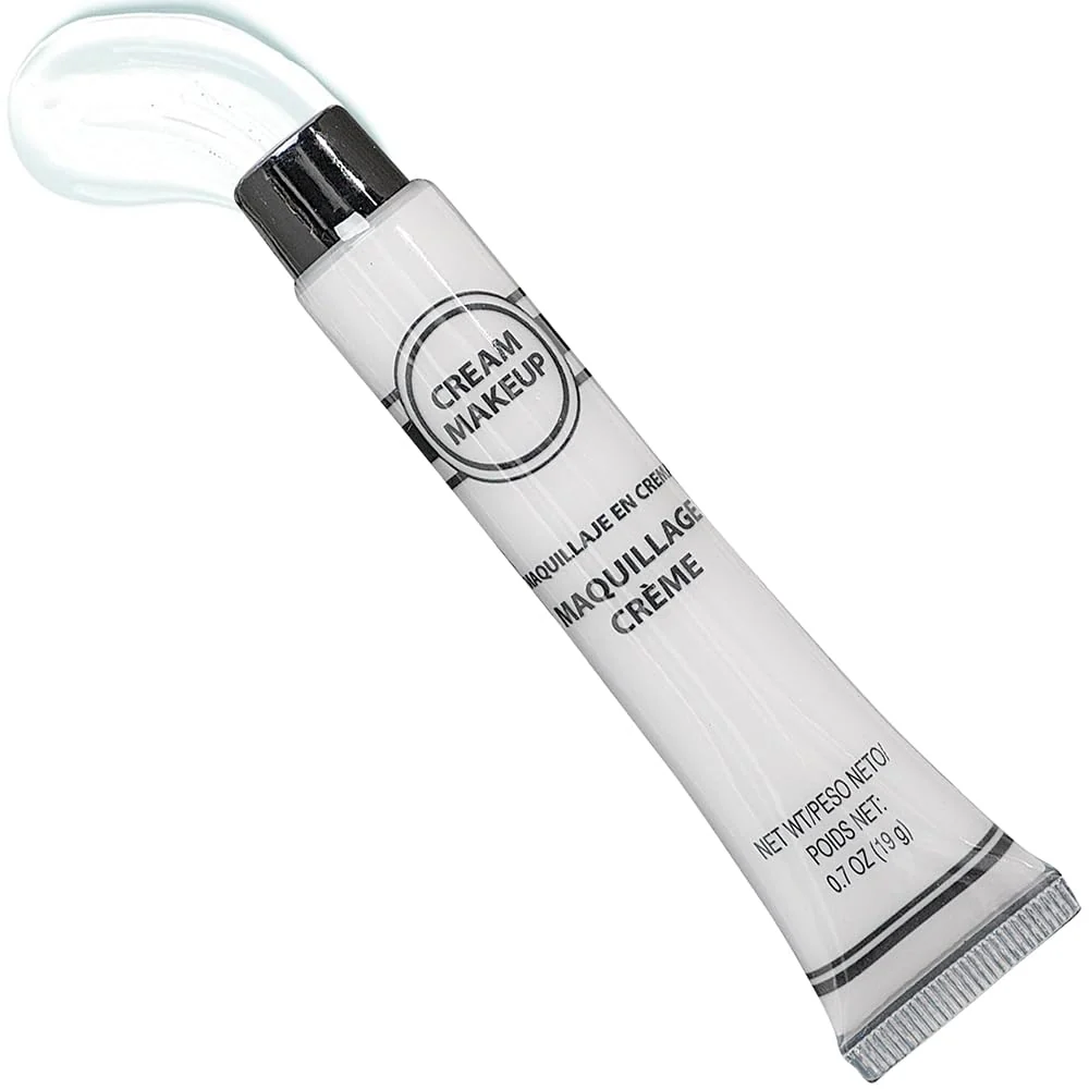 Fine White Cream Makeup Costume Accessory - 0.7 Oz 1 Count - Bold and Long-Lasting - Easy-to-Apply Full Coverage For Exceptional ations Traditional