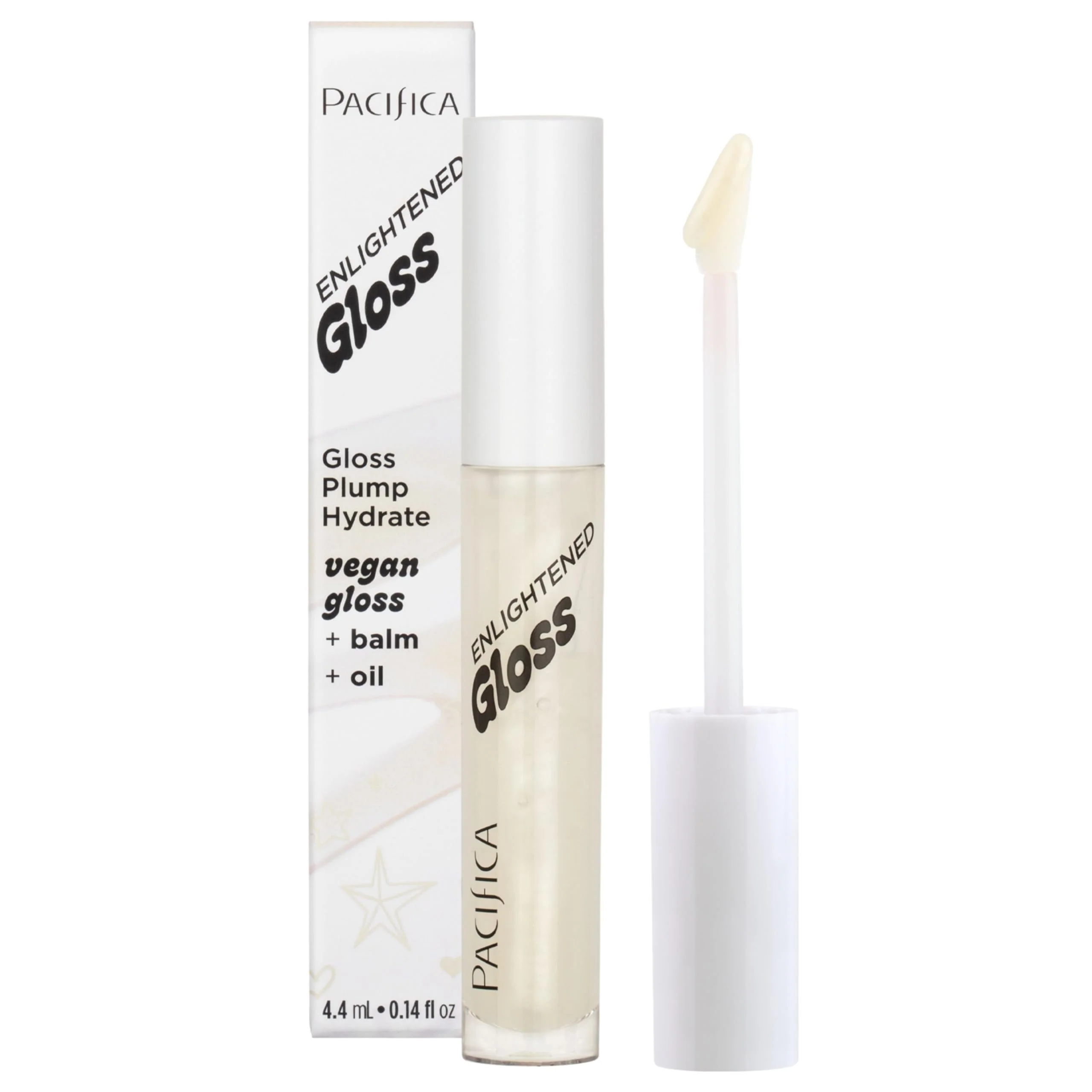 Consistent Pacifica Plumping Lip Gloss - Sugar Cake Flavored Shimmering Gold Hydrating Lip Oil Balm No Tingle Lip Plumper with Shea Butter Non-Sticky High Healthy