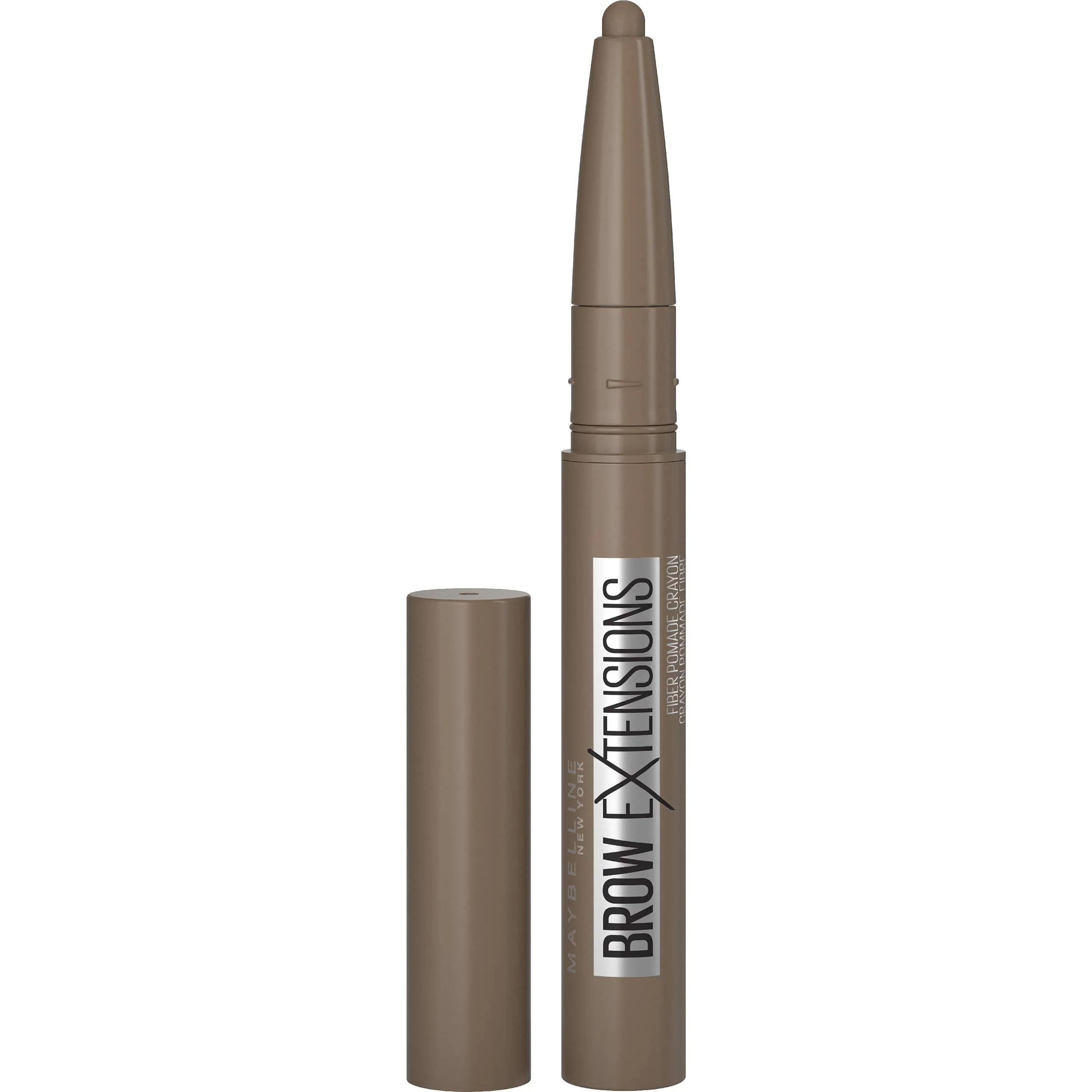Enhanced Maybelline Brow Extensions Fiber Pomade Crayon Eyebrow Makeup Soft Brown 1 Count Easy-to-Use