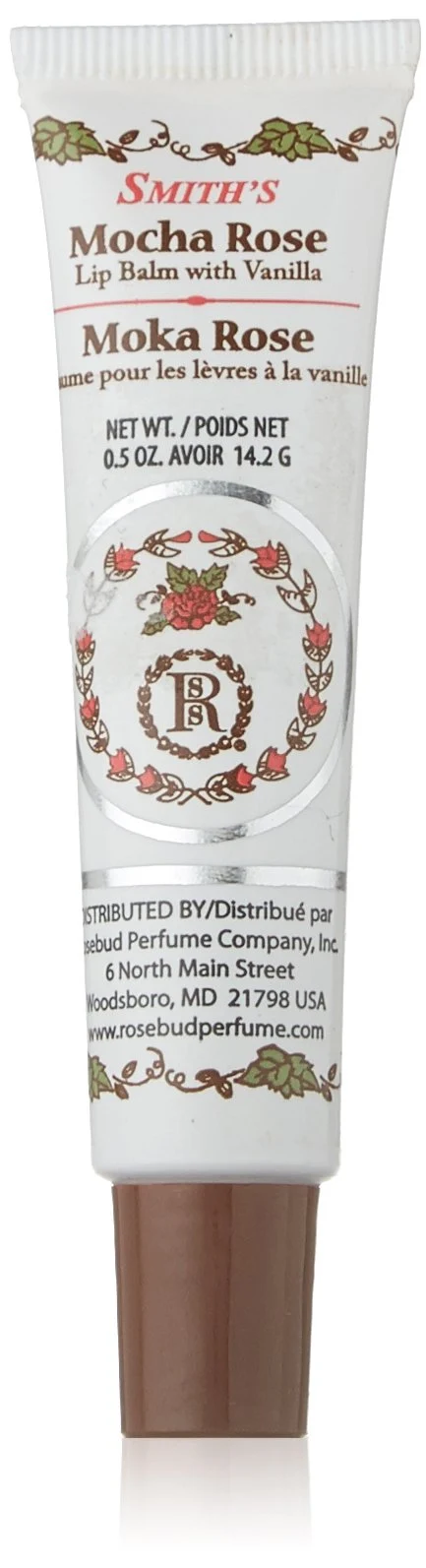 Next-Generation Rosebud Lip Balm Tube Mocha Rose .5 Ounce High-Grade