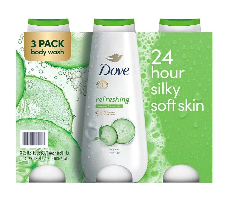 Natural Dove Refreshing Cucumber Green Tea Body Wash 3 pk. 23 oz. High-Quality