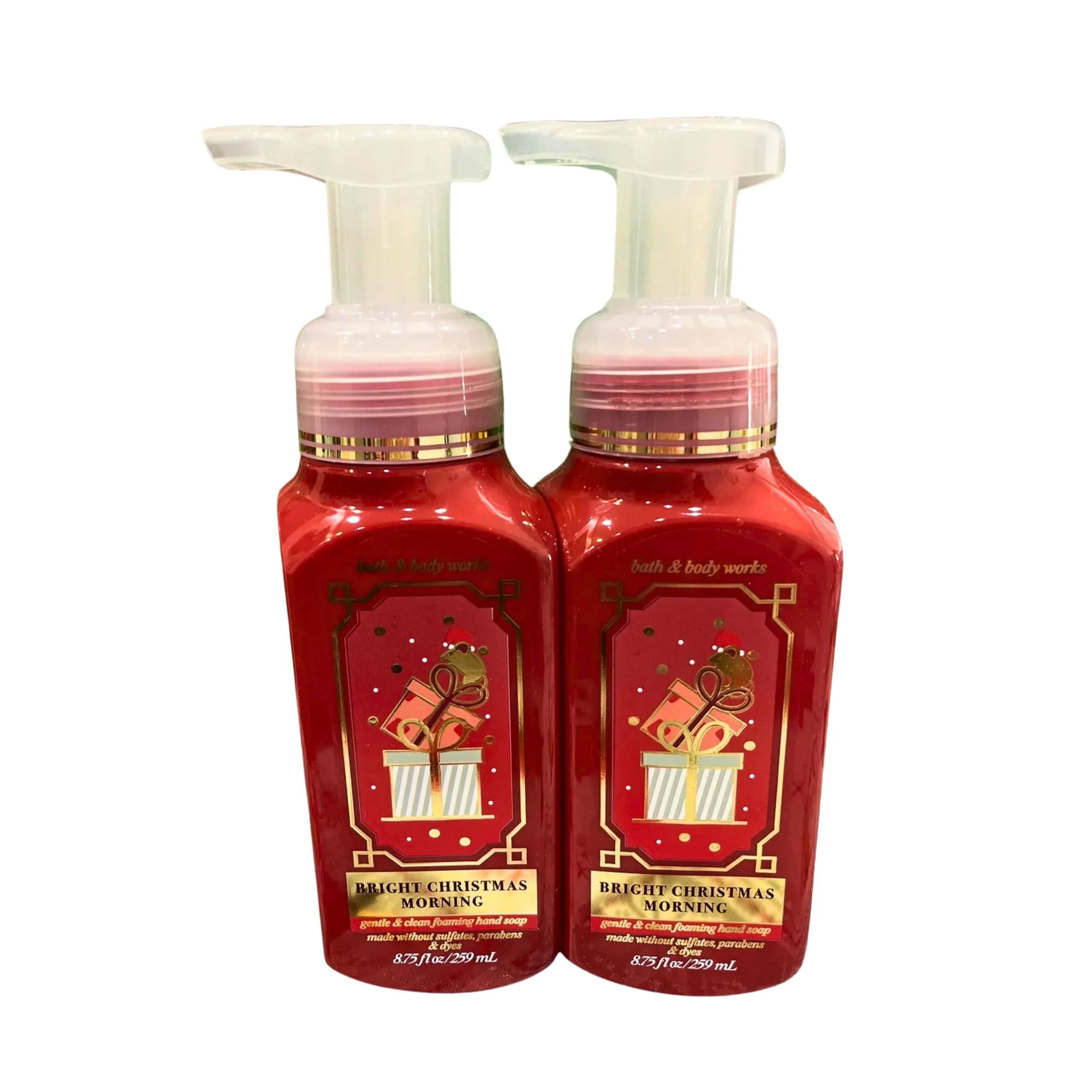 First-Class Bath Body Works Foaming Hand Soap Set of 2 8.75oz Each Bright Christmas Morning Genuine