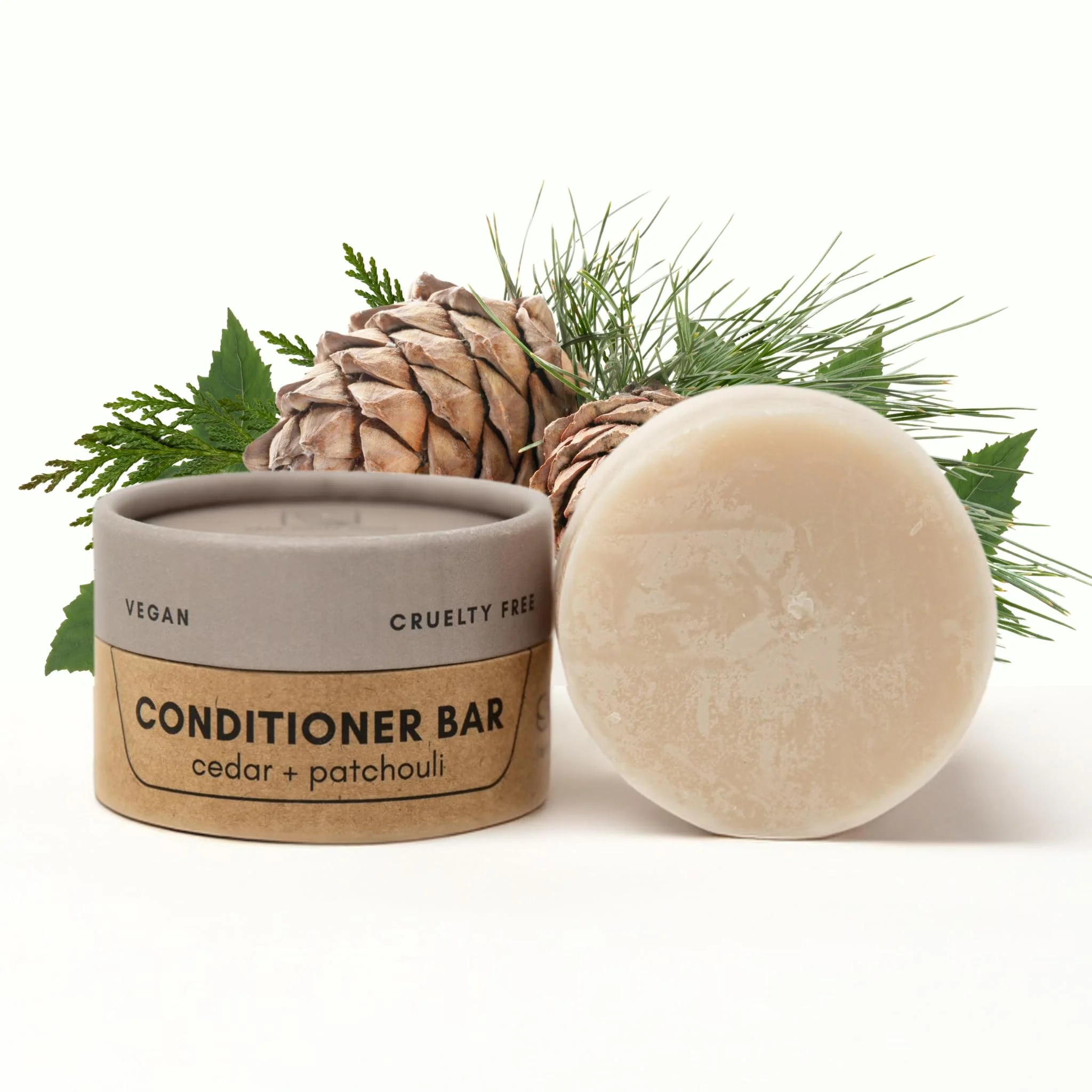 Genuine Zero Waste MVMT Conditioner Bar Cedar Patchouli Eco-friendly Conditioner with Travel Container Natural Salon Quality Conditioner Zero Waste