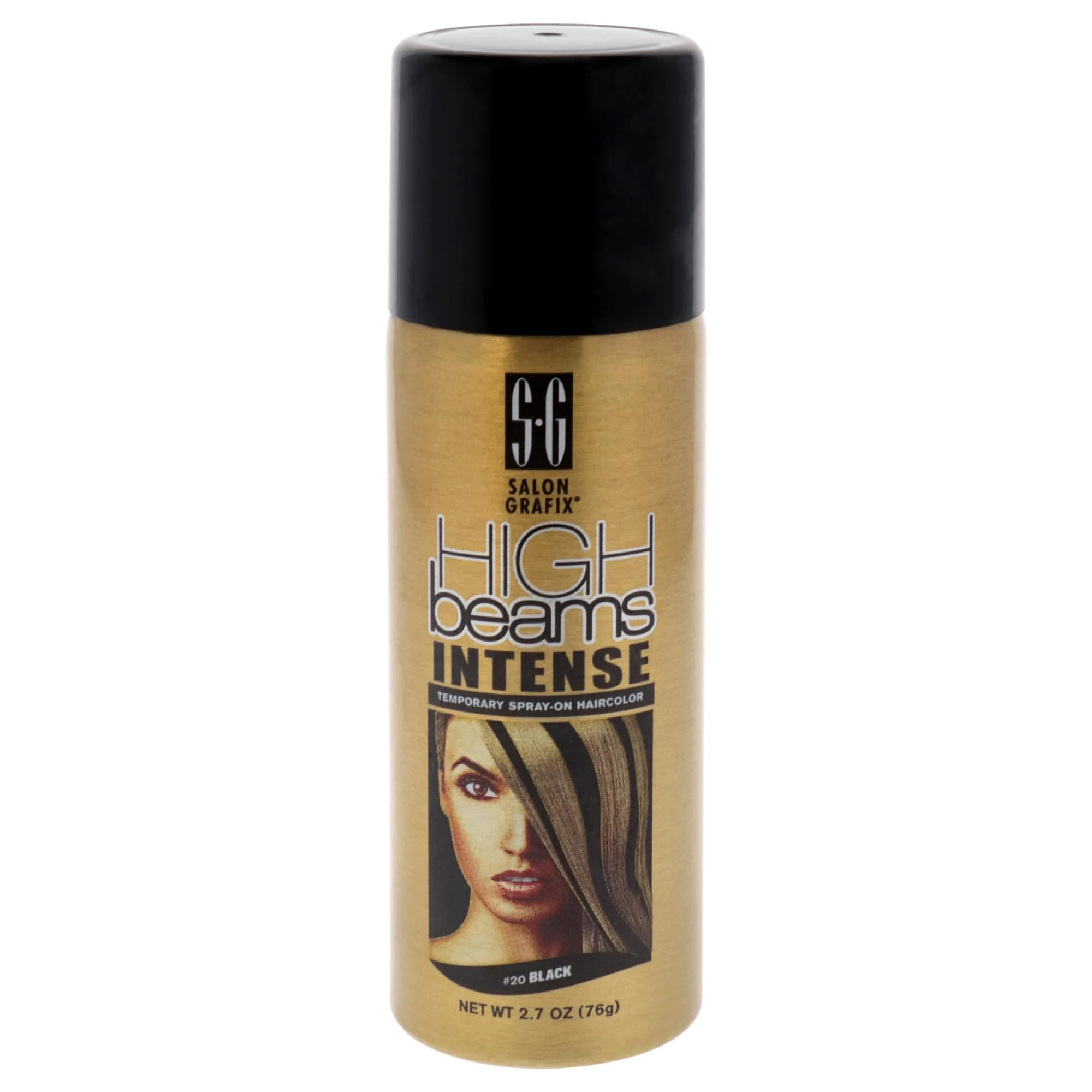 Recyclable Salon Grafix High Beams Intense Temporary Spray - Black for Unisex - 2.7 oz Hair Color Reusable