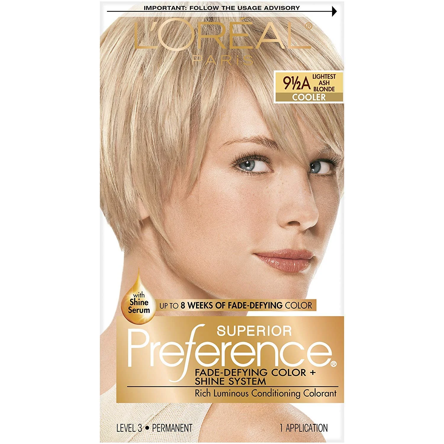 Pure L'O Superior Preference - 9-1 2A Lightest Ash Blonde Cooler 1 Each Pack of 5 Contemporary
