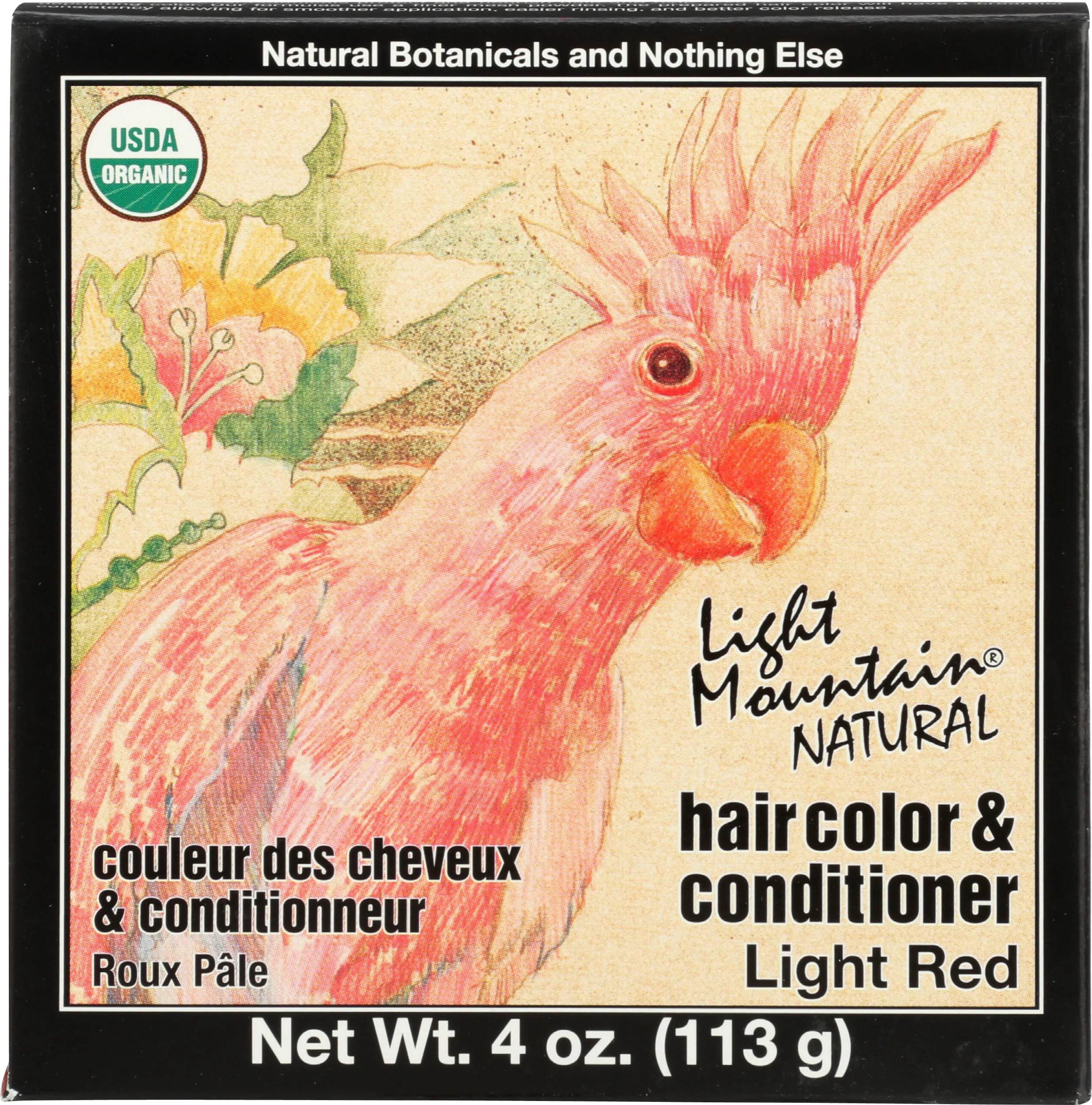 Sustainable LIGHT MOUNTAIN Organic Strawberry Henna Hair Color 4 OZ Luxury