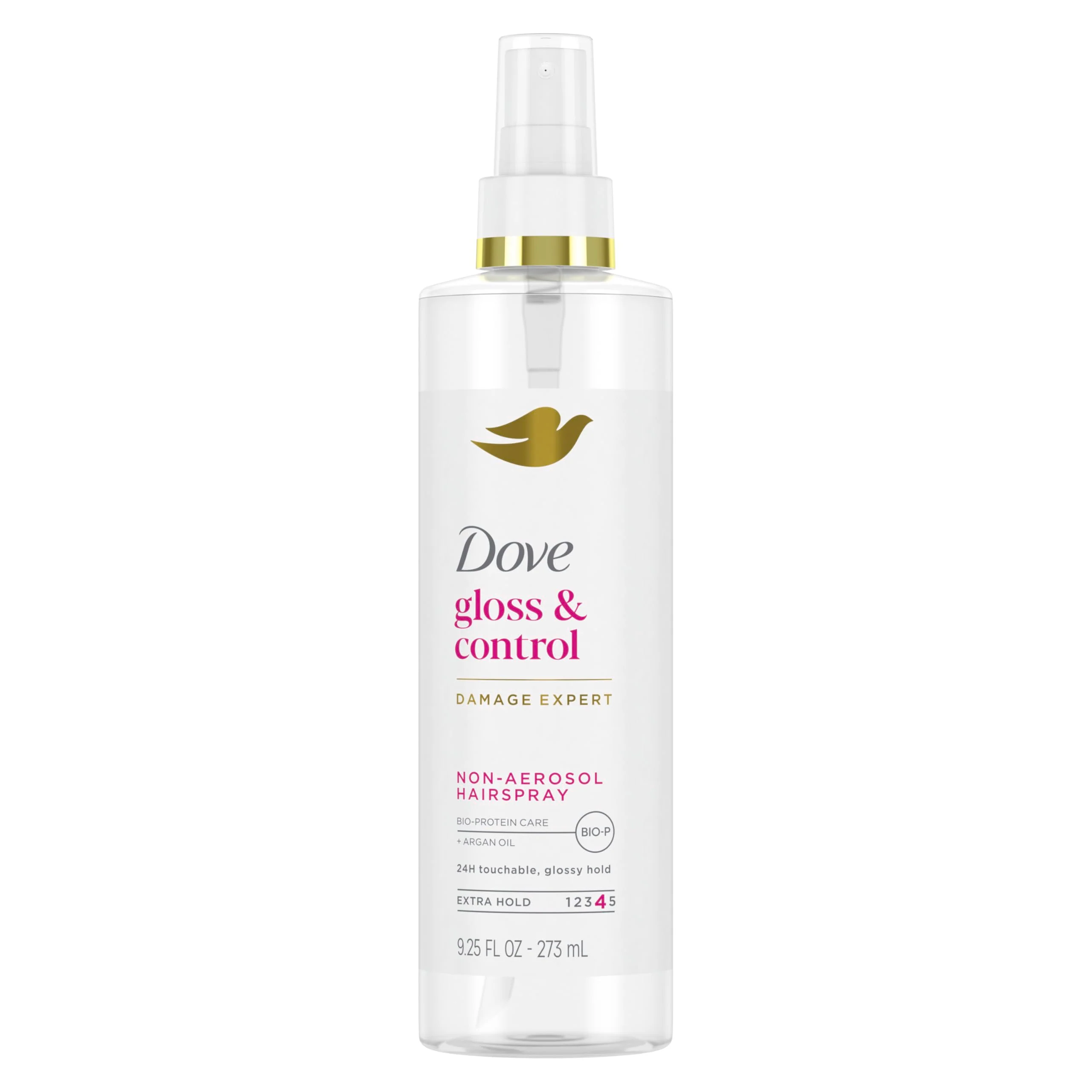 Healthy Dove Extra Hold Styling Hairspray Gloss Control Hairspray Non-Aerosol for Long-Lasting Hold Shine for 24H Touchable Glossy Hold 9.25 oz Clean
