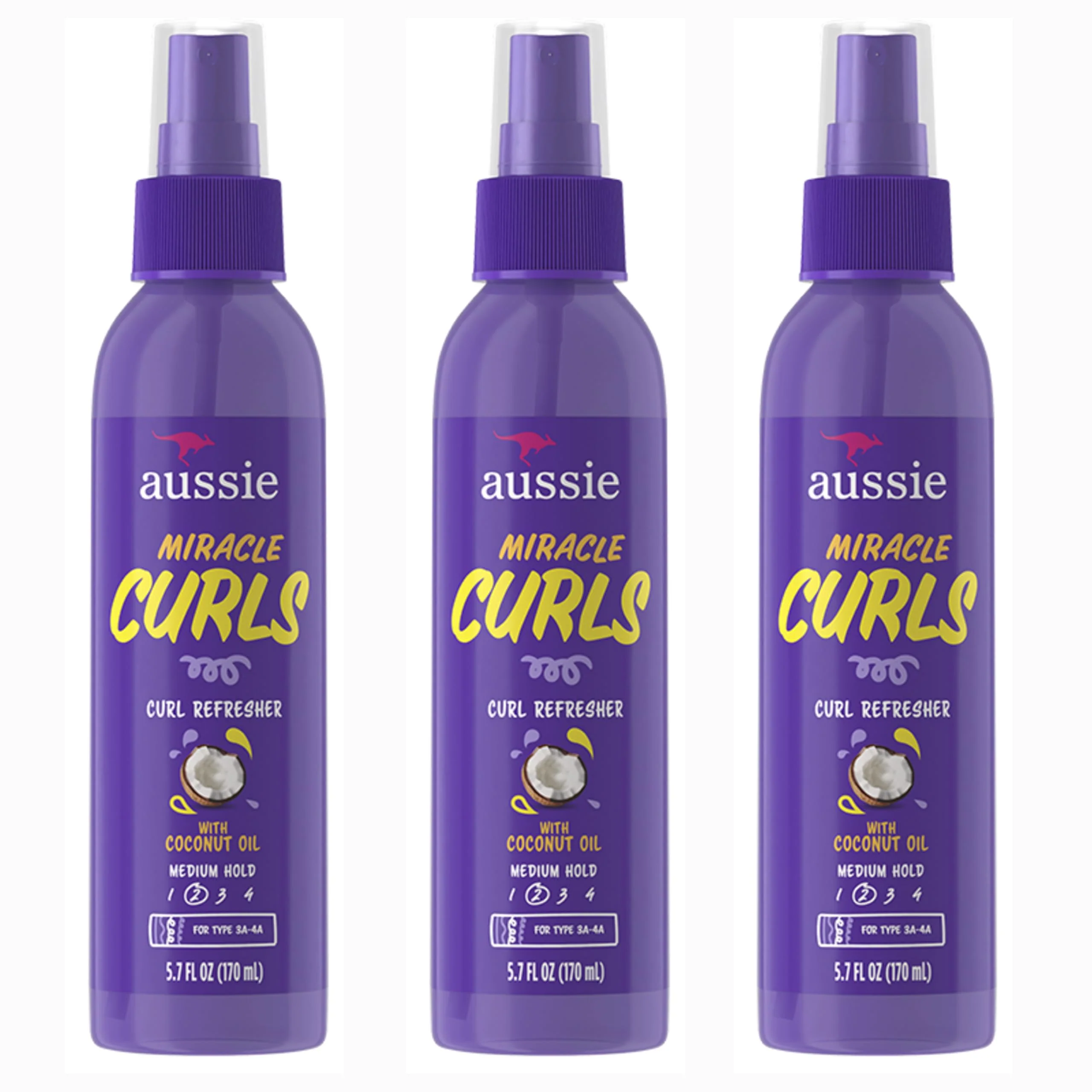 Carefully Designed Aussie Curls Curl Refresher Maximum Hold 5.7 Ounce 170ml Pack of 3 Consistent