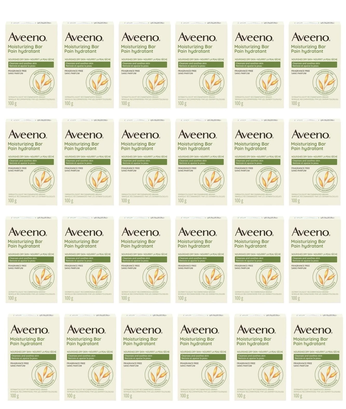 Exceptional Johnson Johnson 3623 Aveeno Moisturizing Bar Fragrance Pack of 24 Smooth