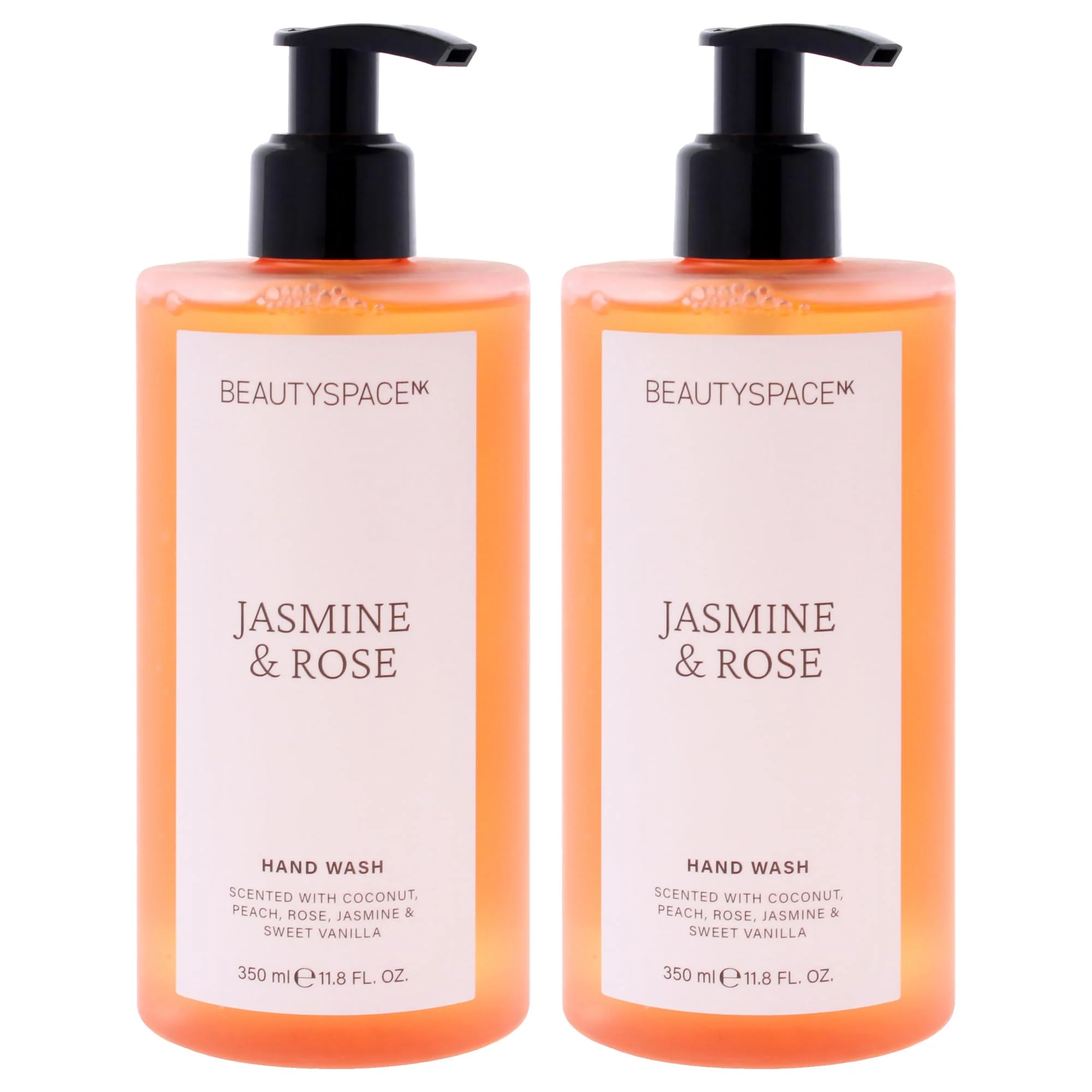 Classic Beauty Space Hand Wash - Jasmine and Rose by BeautySpace for Unisex - 11.8 oz Hand Wash - Pack of 2 High-Quality