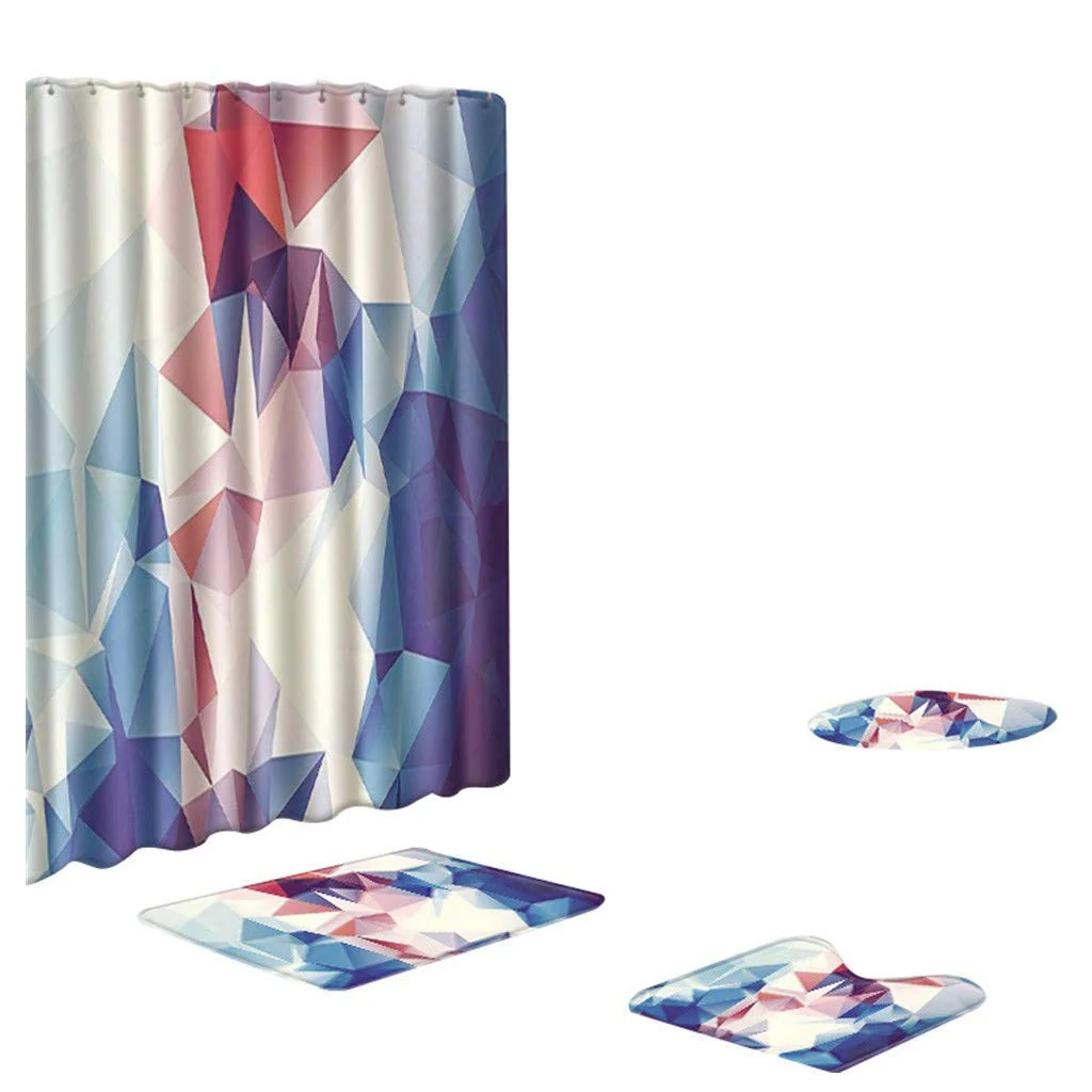 Detailed Lisay 4 Pack Polyester Shower Covers Non-Slip Shower Covers for Bathroom and Shower Polyester Multicolor One Size Top-Quality