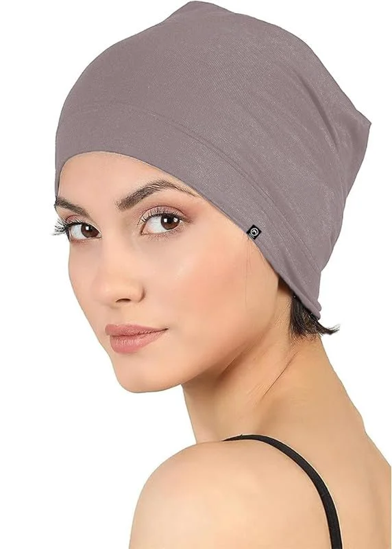 Optimized Unisex Sleep Cap Bamboo and Cotton Created for Chemo Alopecia Hair Loss Essential Chemo Headwear Dark Grey Dependable