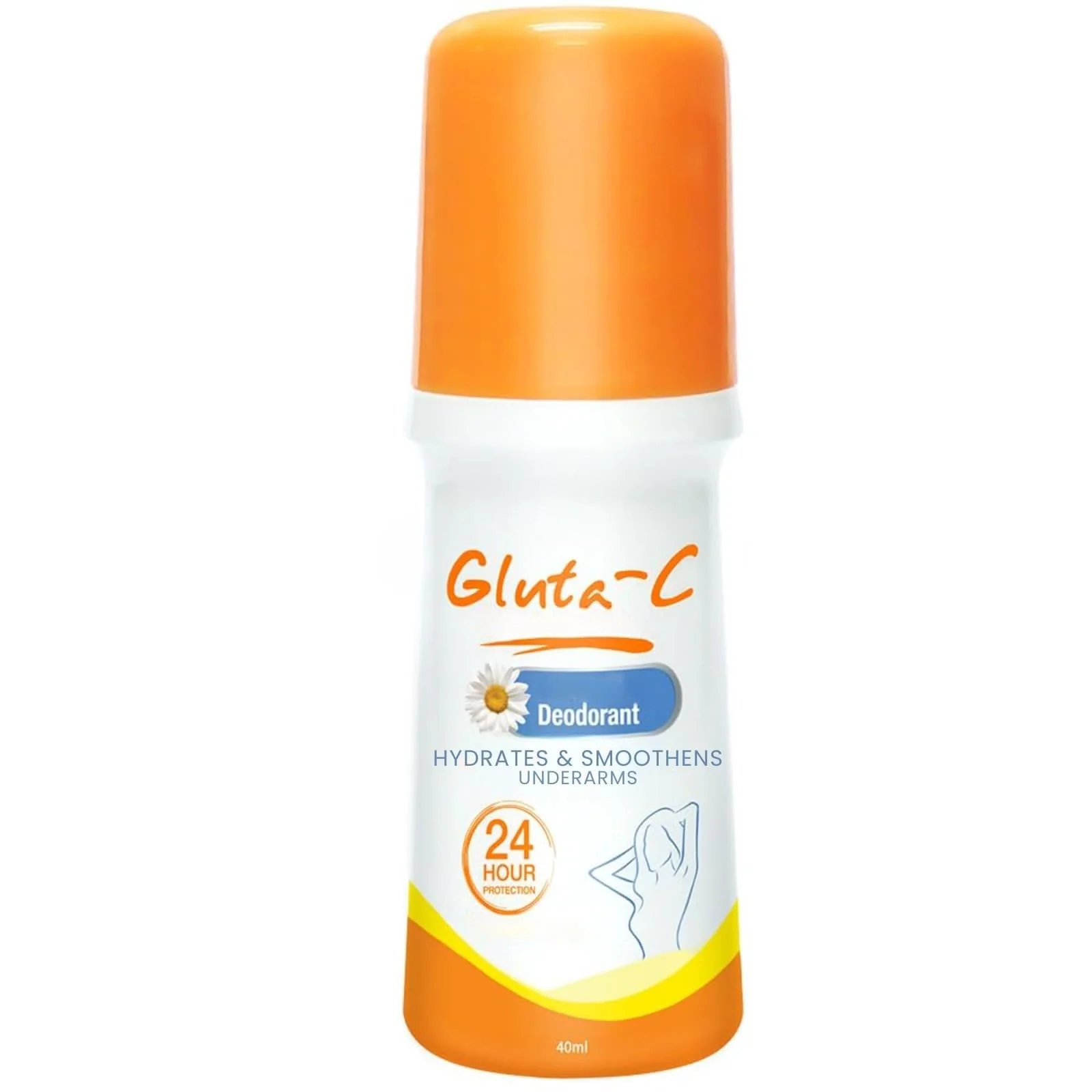 Reusable Gluta-C Deodorant Roll On Hydration Nourishing Smooth Revitalizing Supple Texture Healthy Glow Balanced Skincare Gentle Comfort - 40ml Refined