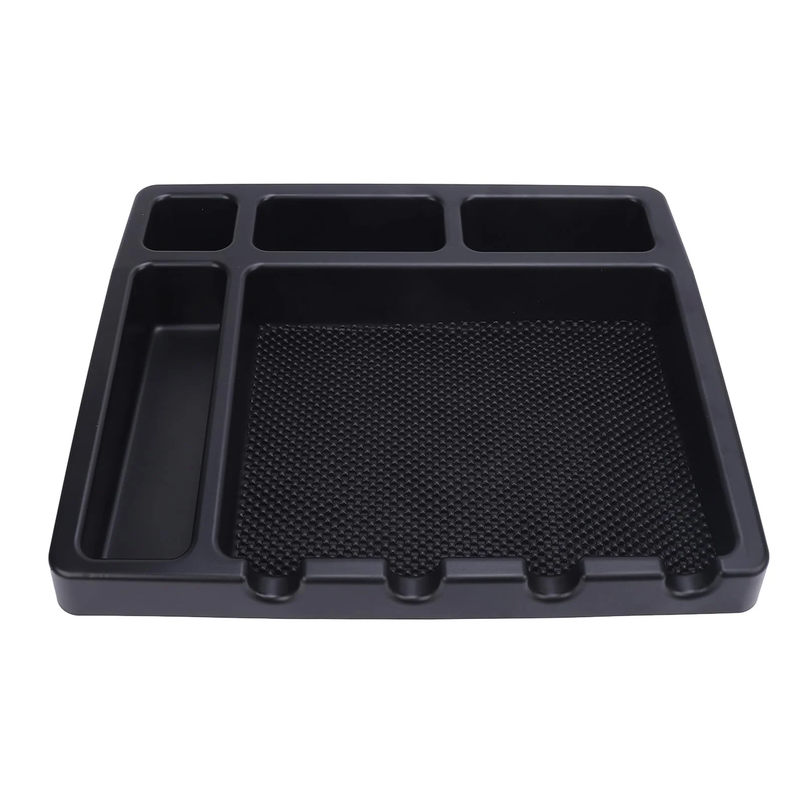 Stylish Qudinip Barber Clipper Tray ABS Haircut Tools Organizer with 4 Grooves for Corded Clippers Non Slip Mat for Scissors and Trimmers Lightweight Reliable