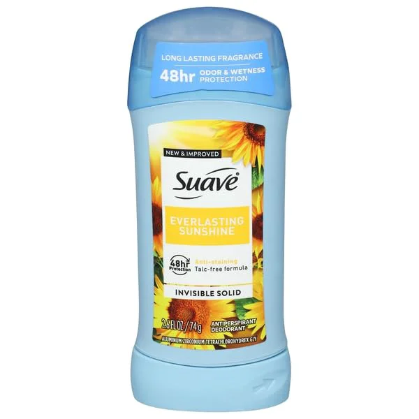 Smooth Suave Antiperspirant Deodorant Everlasting Sunshine Invisible Solid 2.6 Ounce Sophisticated